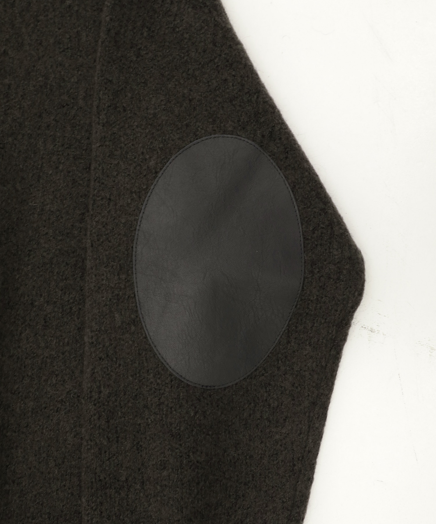 【イレニサ】別注LEATHER ELBOW PATCH MOHAIR KNIT PO 