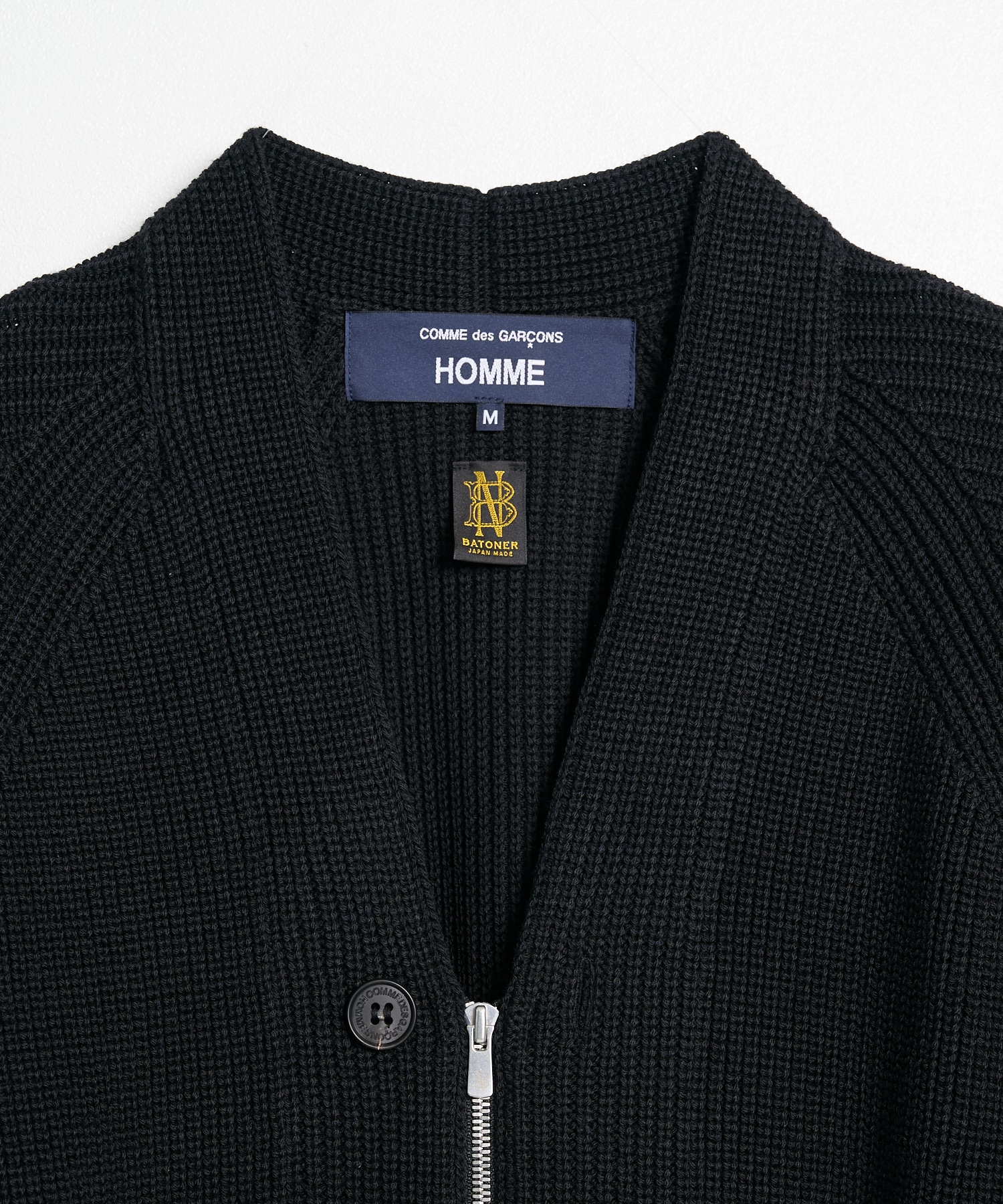 【コムデギャルソンオム】HR-N002-051×BATONER Zip Knit Cardigan COMME des GARCONS HOMME