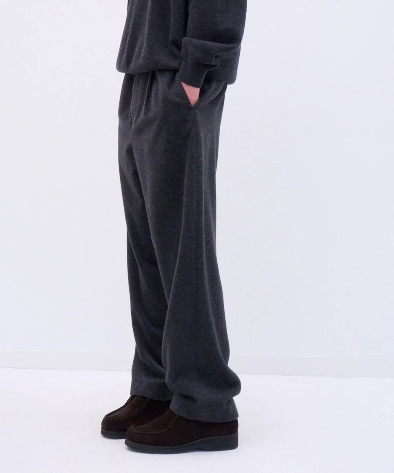 PRAGLW0400 CASHMERE TWILL STANDARD PANTS ATON