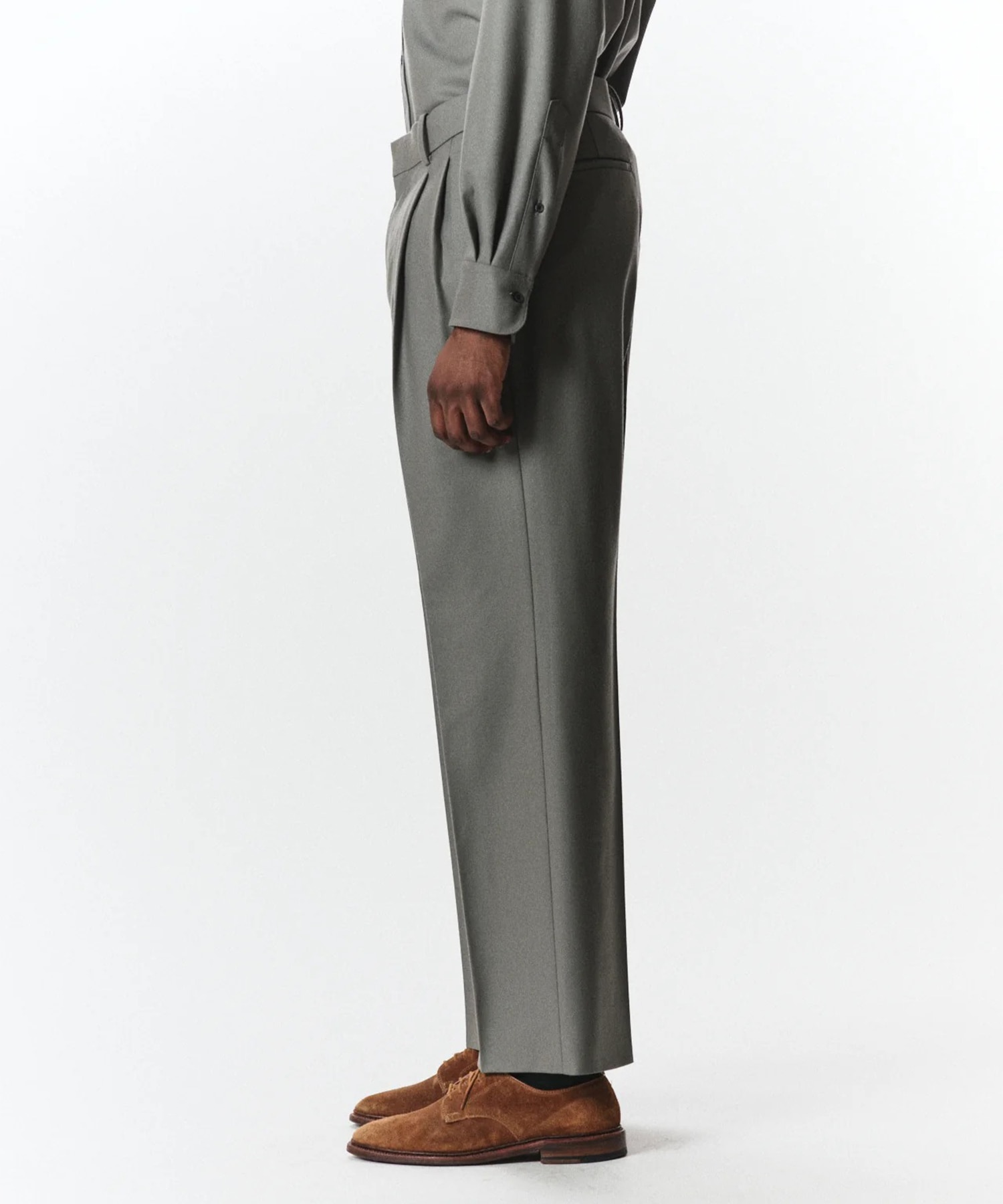 A26C18PT01C DOUBLE PLEATED STRAIGHT TROUSERS MARKAWARE