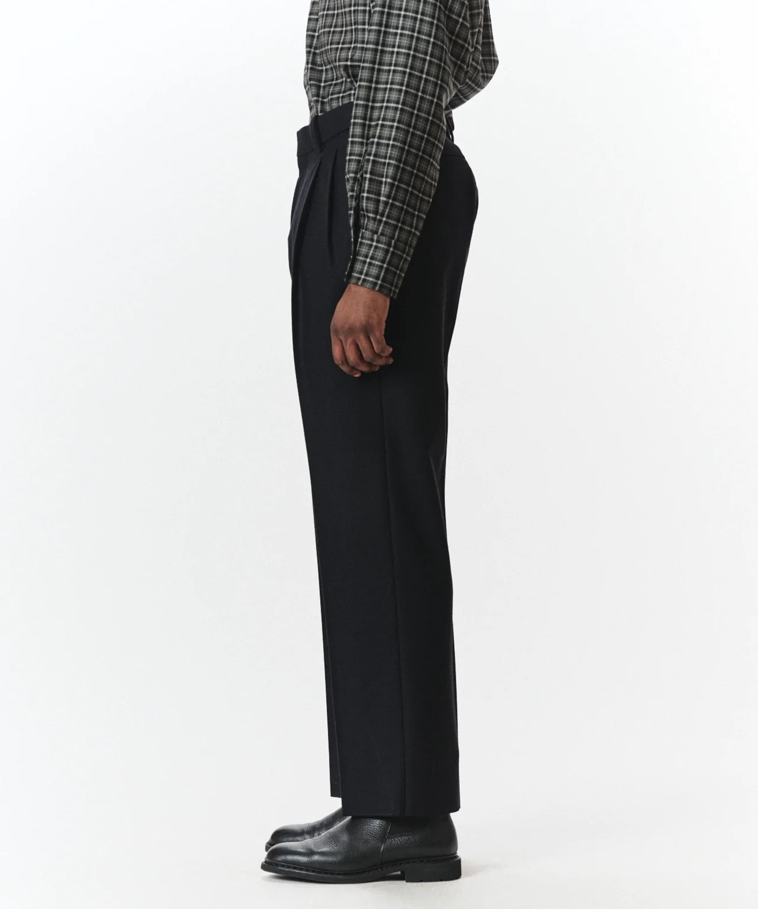 A26C18PT01C DOUBLE PLEATED STRAIGHT TROUSERS MARKAWARE