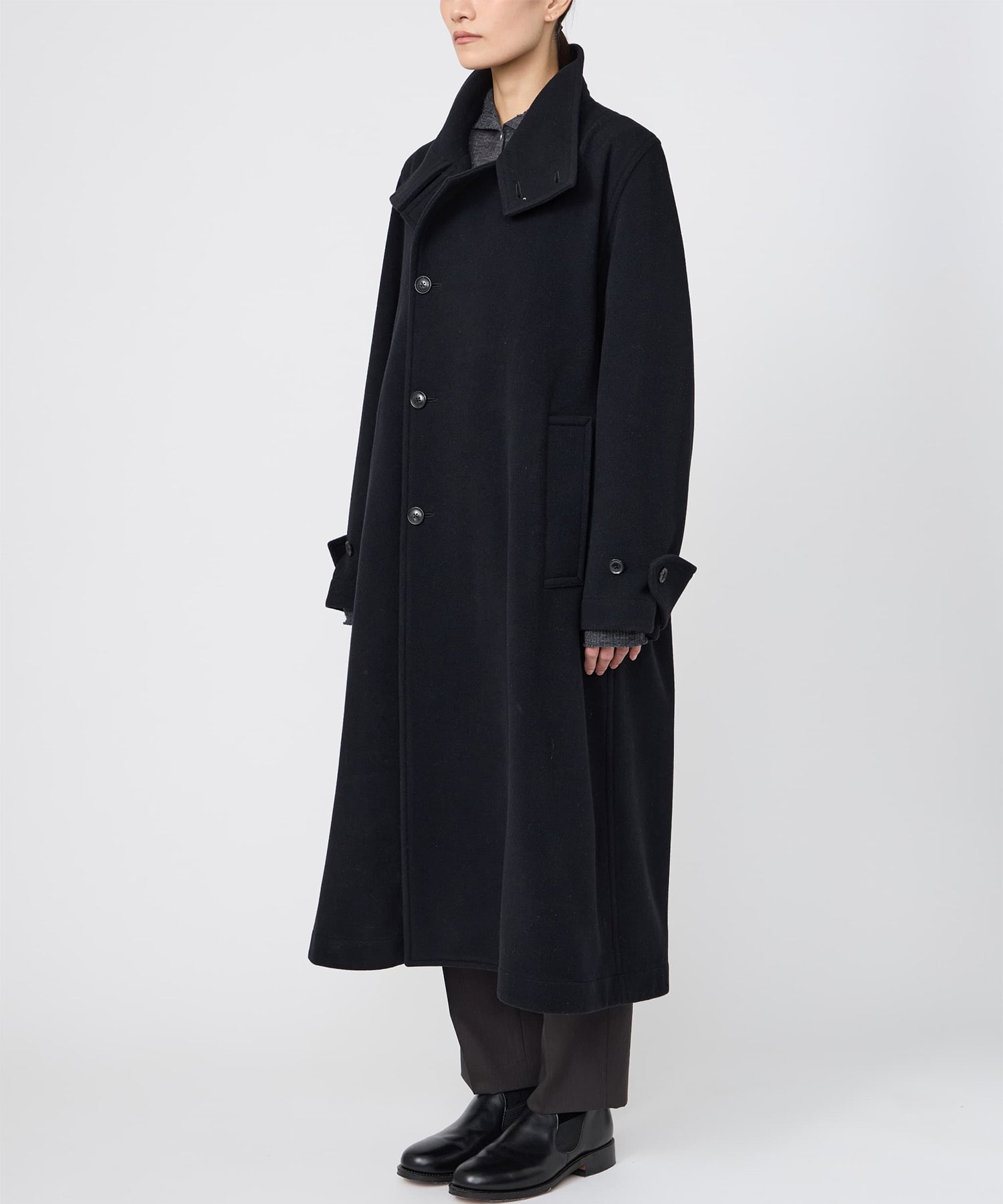 【イレニサ】IH-26FW-C038-NDP STAND-COLLAR COAT IRENISA