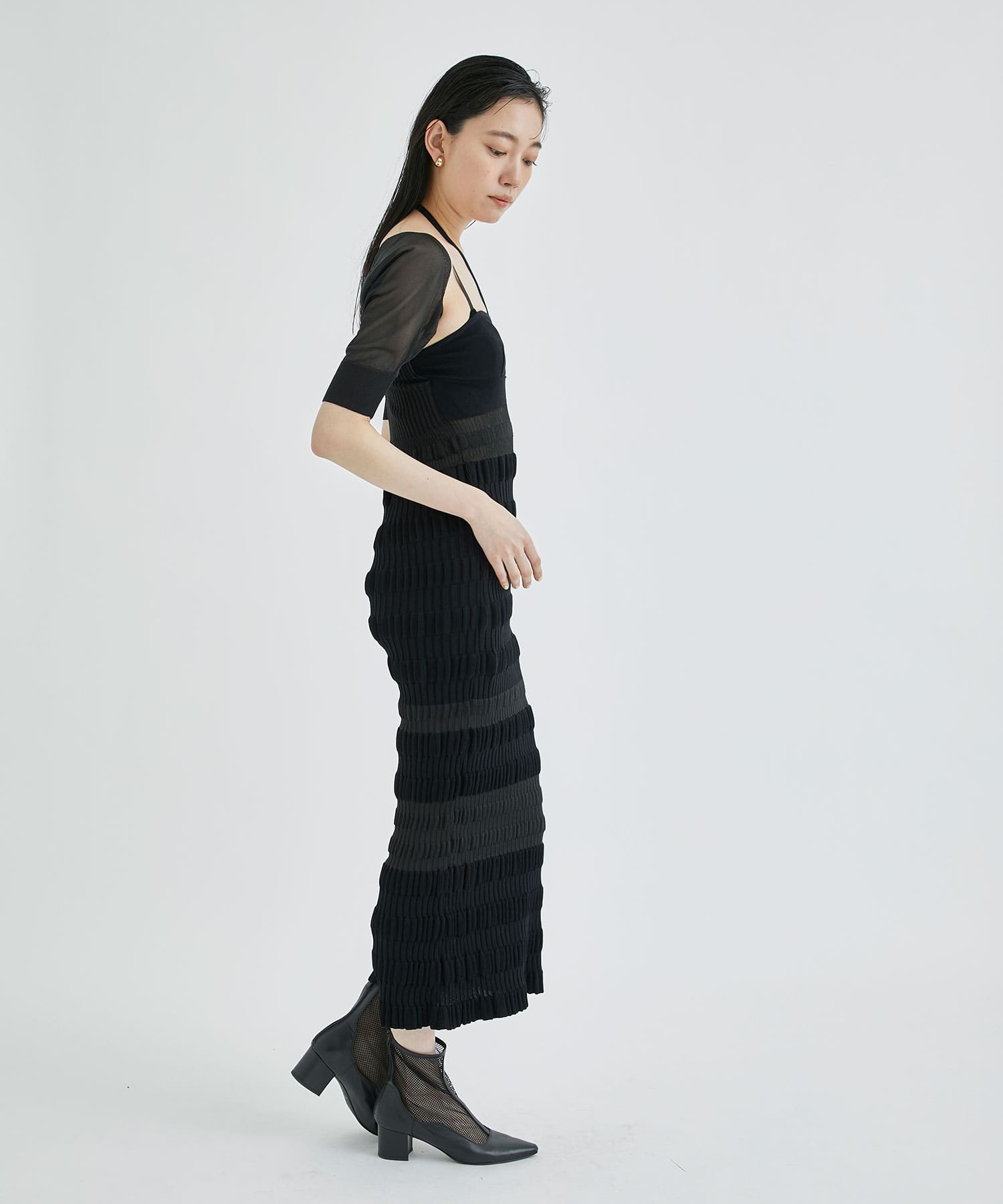 メーカー公式ショップ】 【FETICO】STRIPE SLEEVE KNIT DRESS DRESS