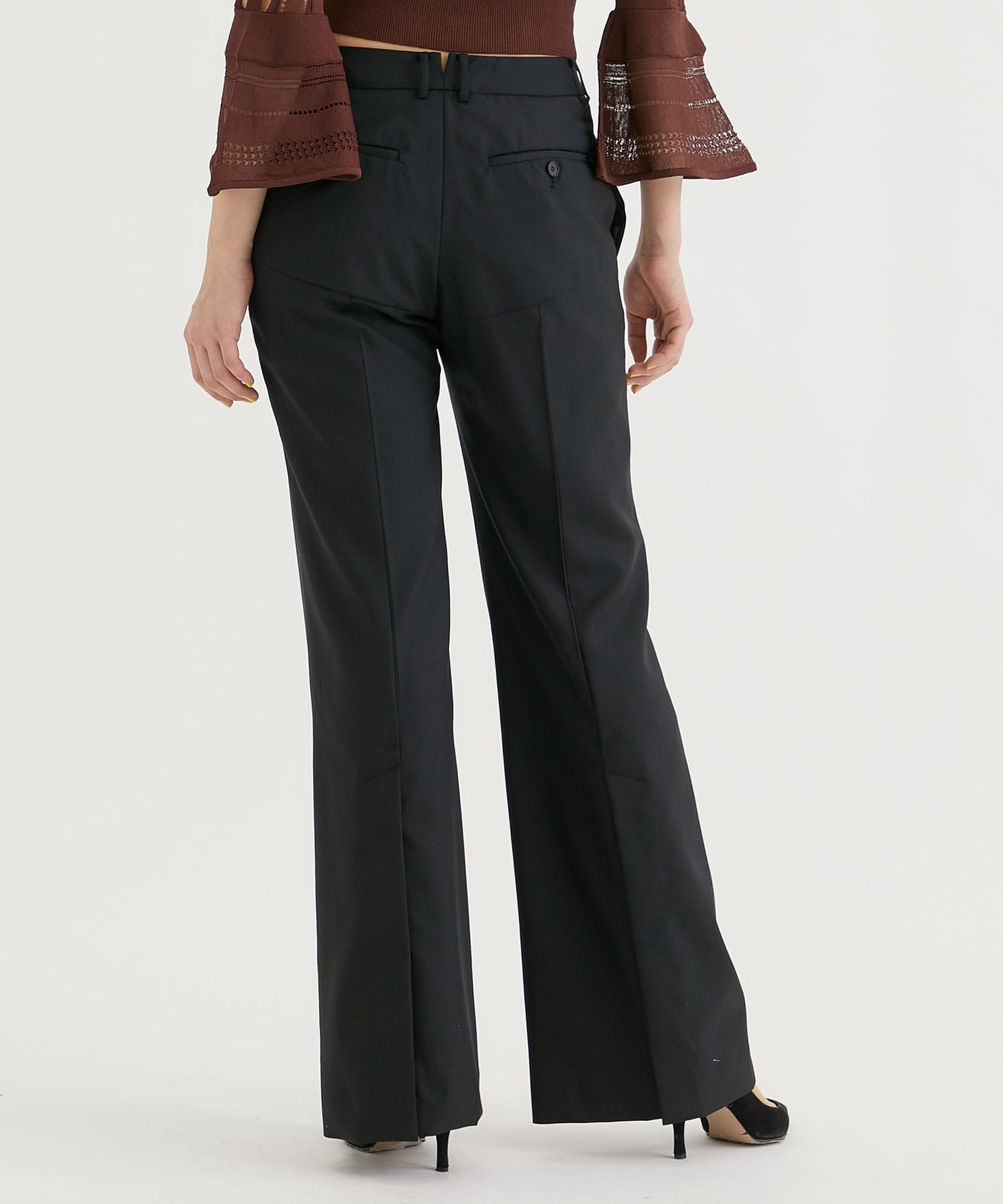 BACK SLIT TROUSERS(1 BLACK): FETICO: WOMENS｜THE TOKYO ONLINE STORE