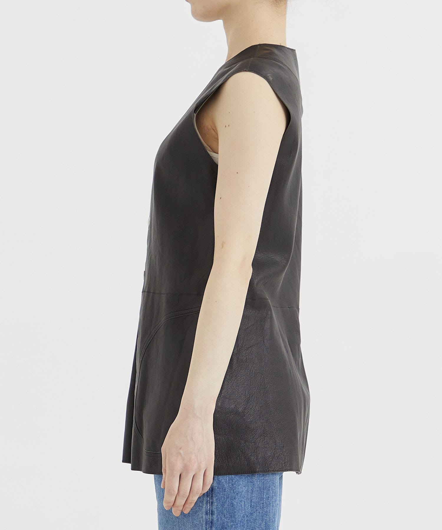 Sheep Leather Gilet(38 BLACK): INSCRIRE: WOMENS｜THE TOKYO ONLINE STORE