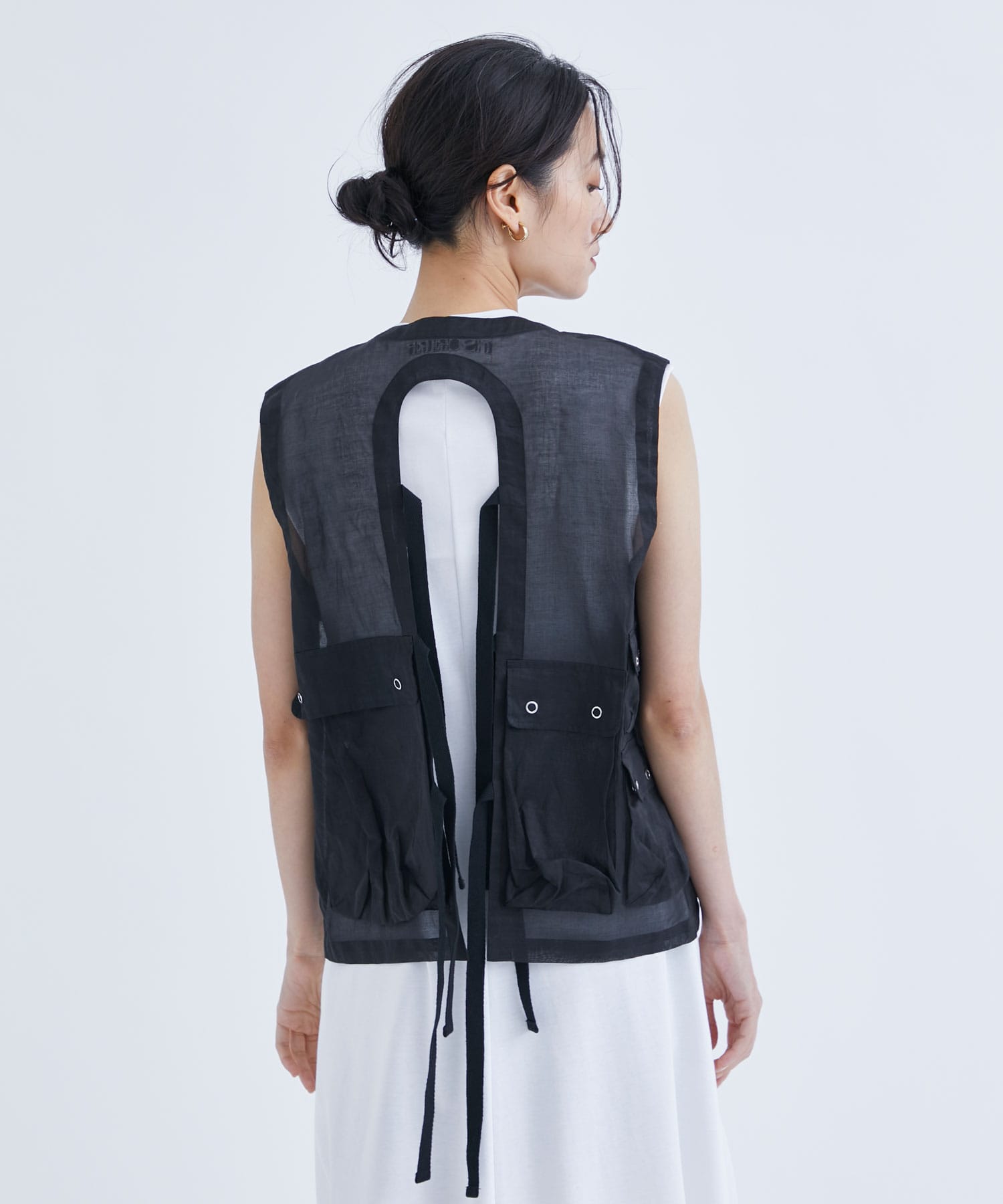 Organdie Emergency Vest(38 BLACK): INSCRIRE: WOMEN|THE TOKYO