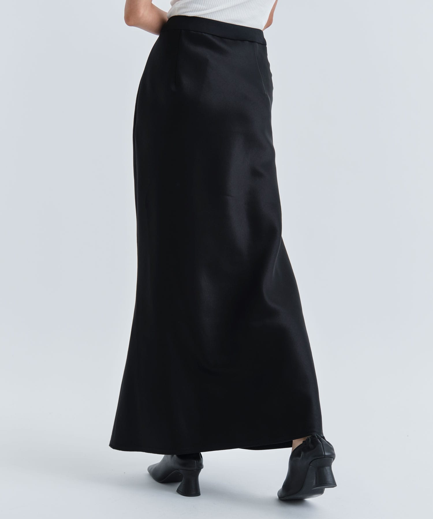 BLACK FORMAL BONDING ACETATE MARMAID SKIRT(36 BLACK): CINOH: WOMEN