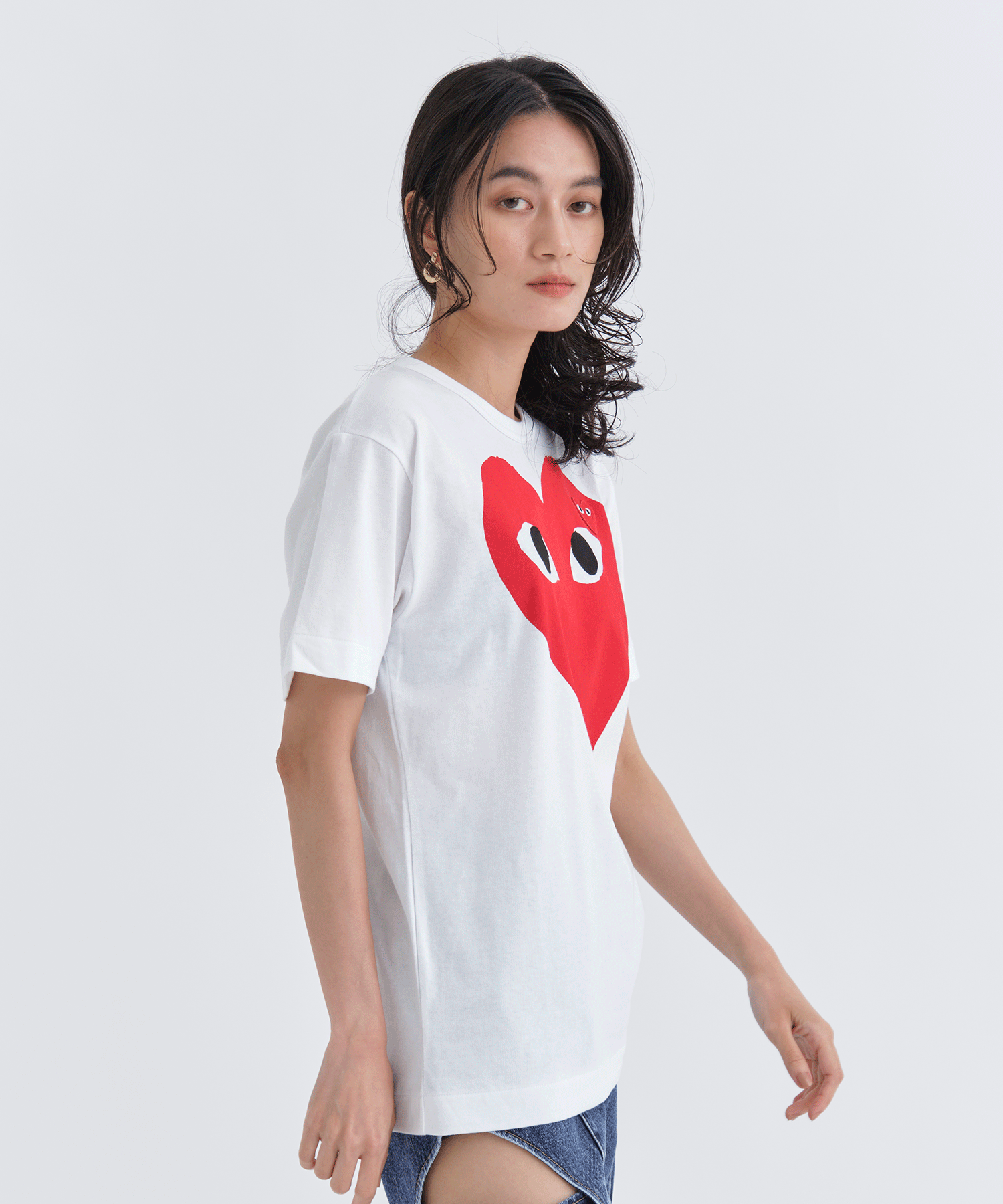 PLAY COMME des GARCONS トップス ホワイト サイズ S - スウェット