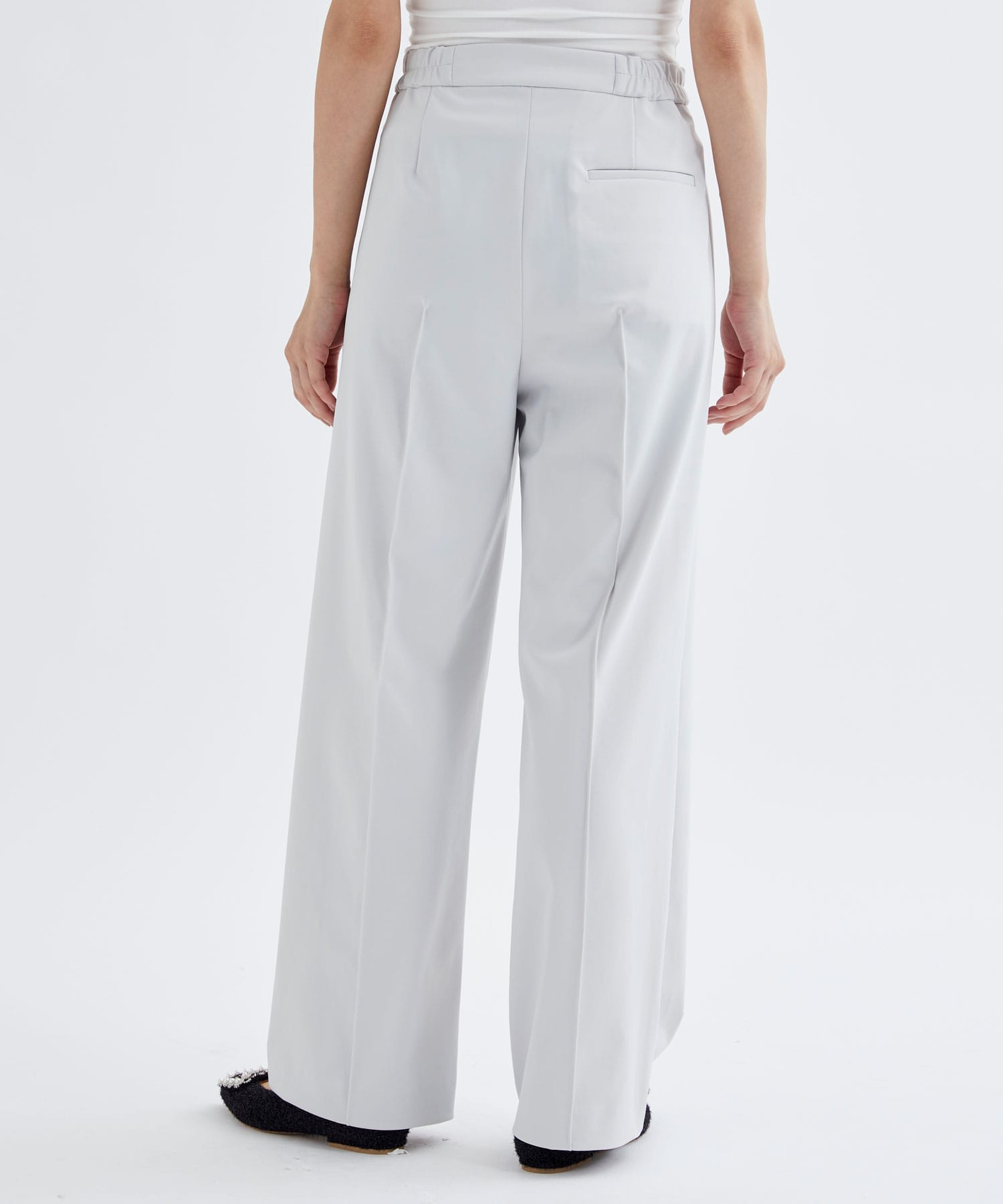 WASHABLE HIGH FANCTION STRAIGHT WIDE PANTS THE PERMANENT EYE