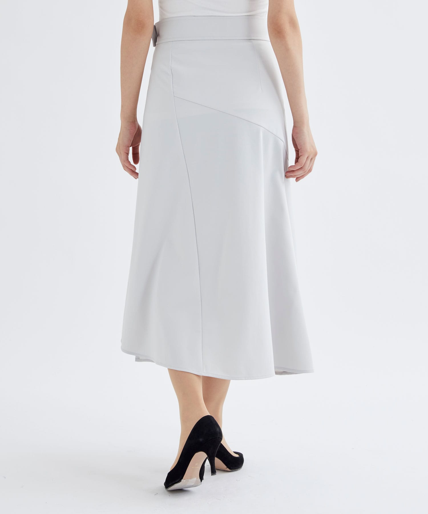 WASHABLE HIGH FANCTION JERSEY WRAP SKIRT(34 IVORY): THE PERMANENT