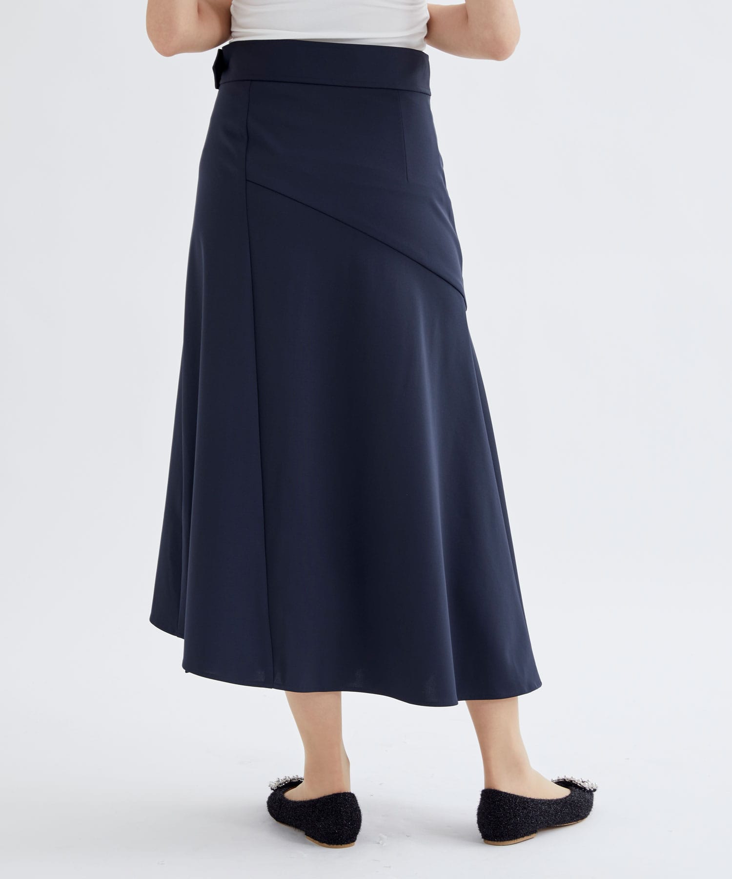 WASHABLE HIGH FANCTION JERSEY WRAP SKIRT THE PERMANENT EYE