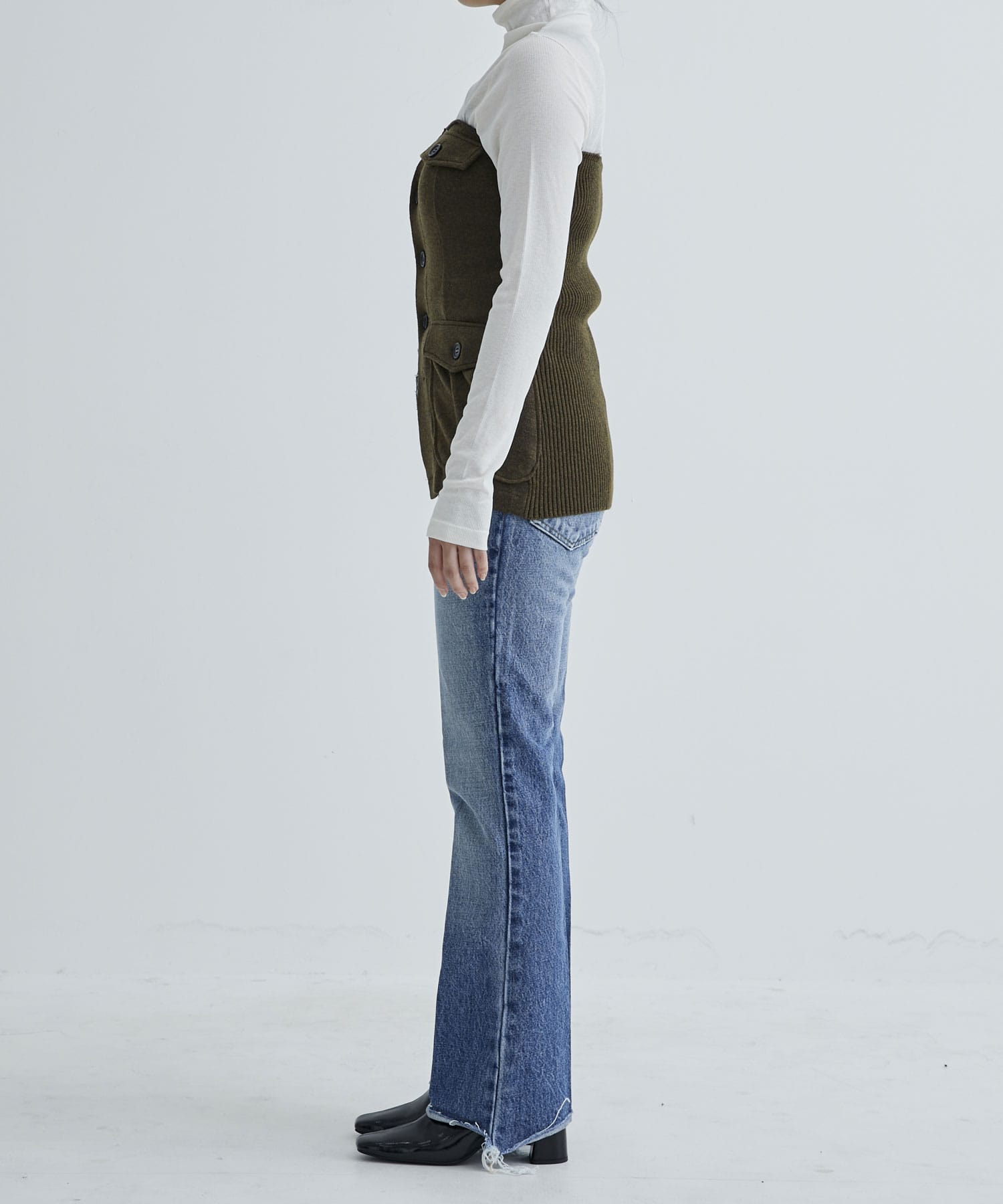 Military Wool Tube Top(M KHAKI): INSCRIRE: WOMEN｜THE TOKYO ONLINE