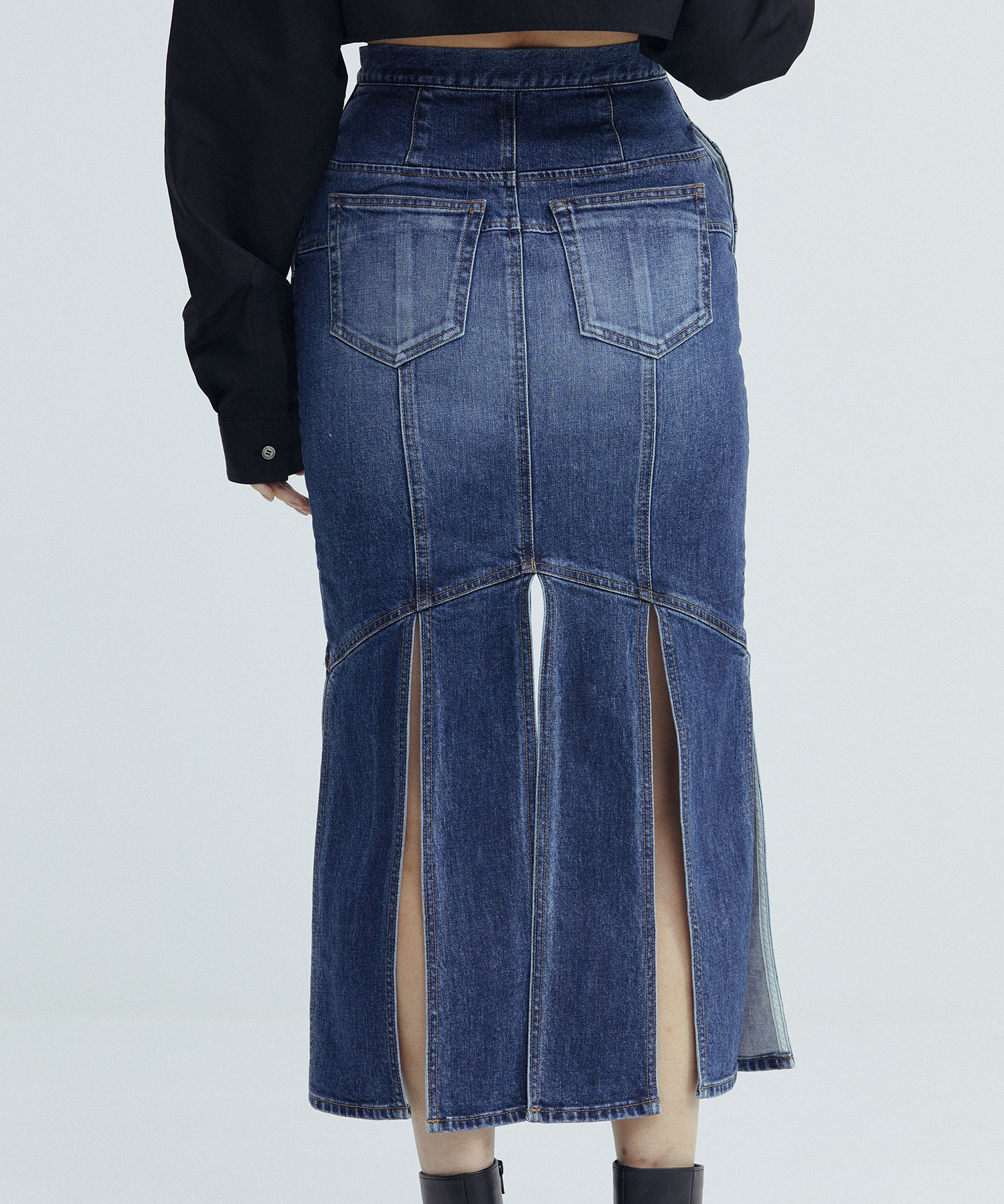 WASHED SLIT DENIM SKIRT(1 BLUE): FETICO: WOMEN｜THE TOKYO ONLINE STORE