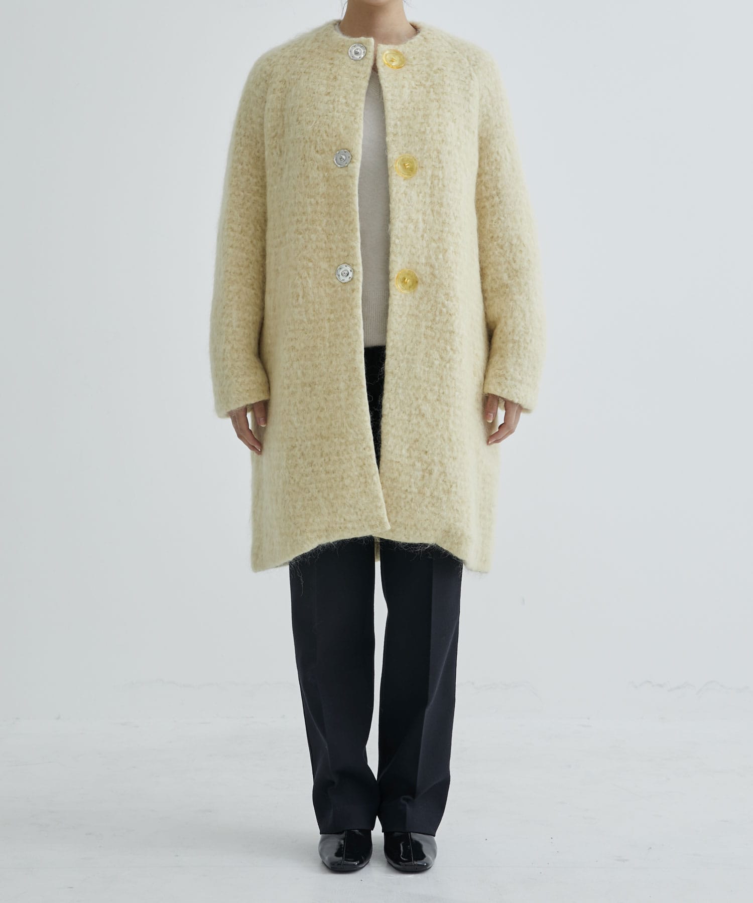 INSCRIRE Knit Shaggy Coat I23AW-CT79