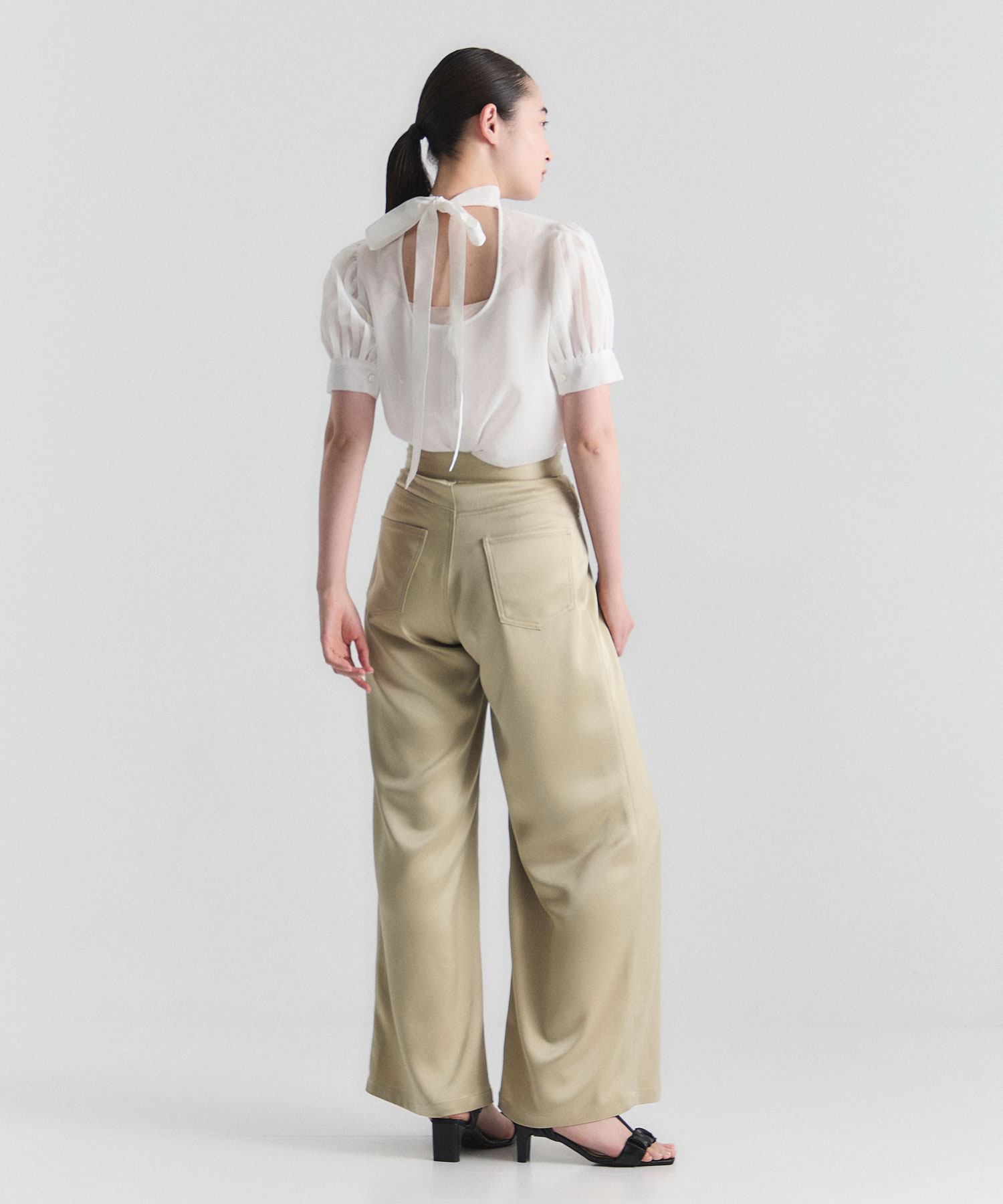 別注 SATIN WIDE PANTS JOHN LAWRENCE SULLIVAN