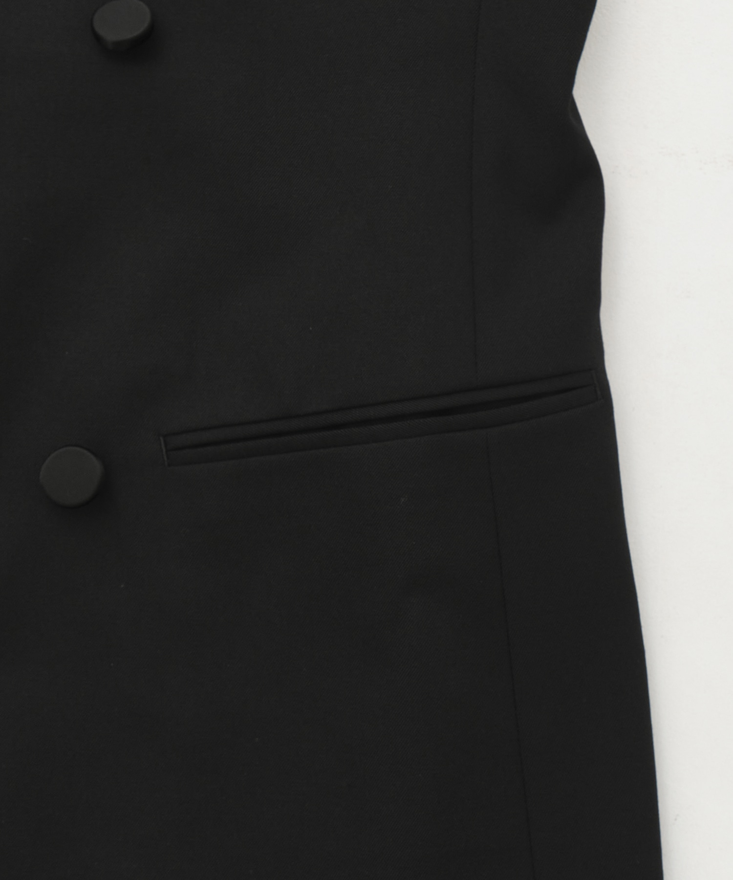 BLACK FORMAL NO COLLAR JACKET 