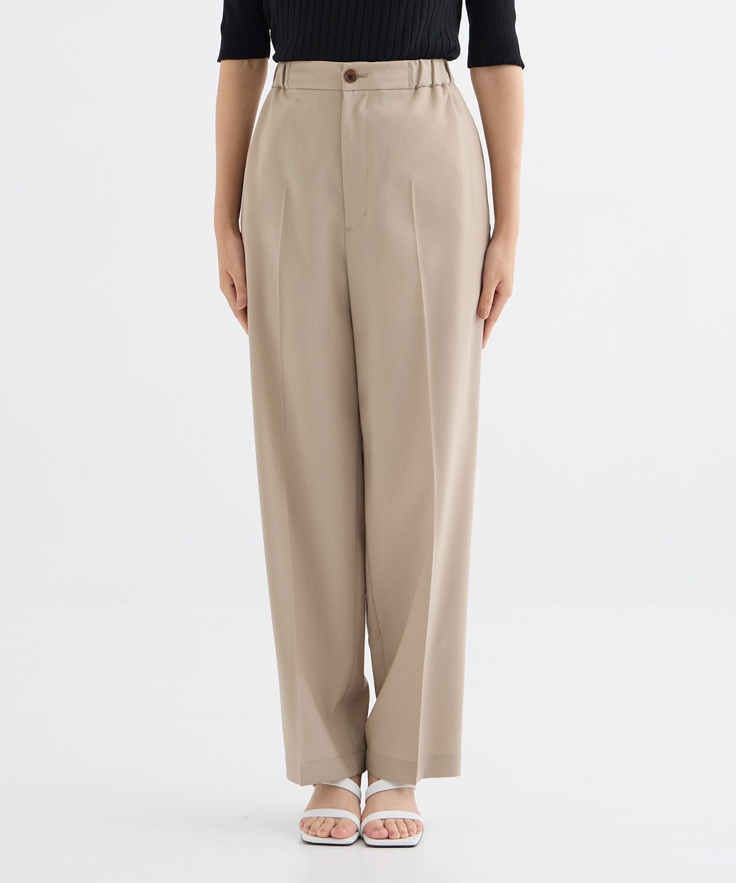 Light Washable Easy Front Tuck Pants THE TOKYO