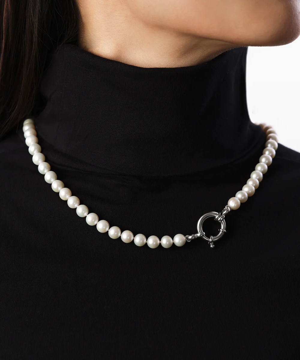 Genderless pearl necklace|Bijou de M