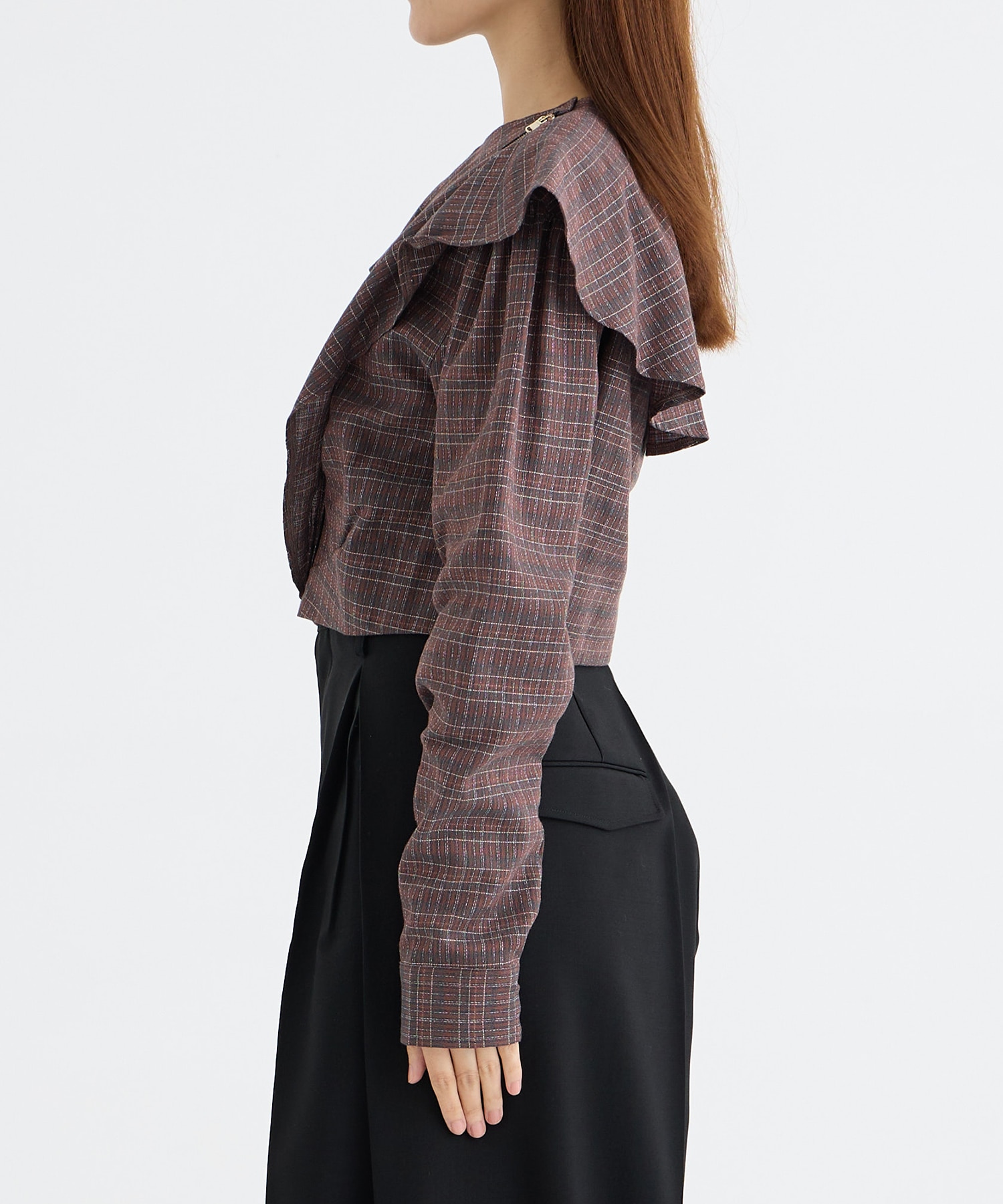 ASYMMETRIC ZIP-UP BLOUSE PHOTOCOPIEU