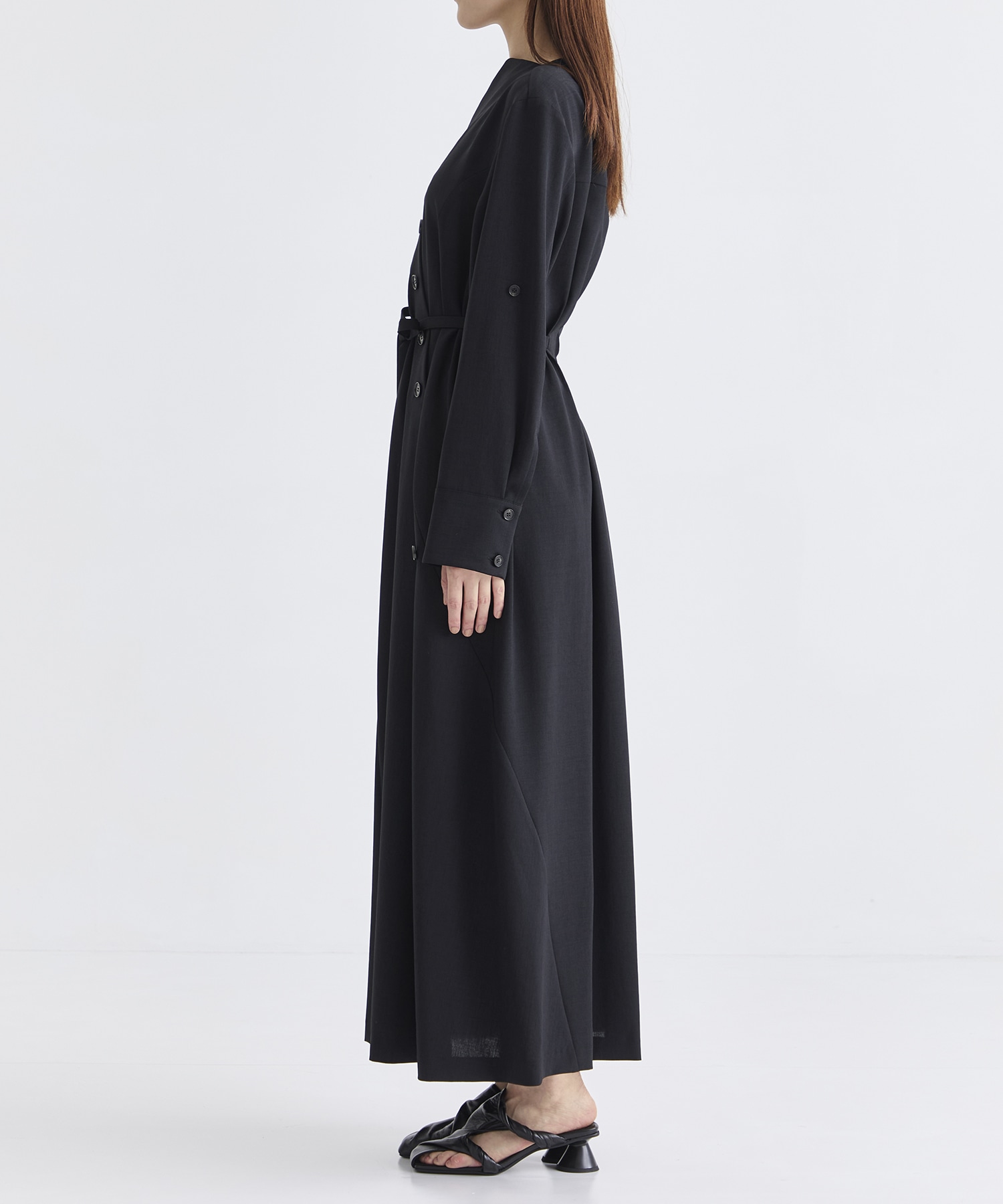 Sesilia asymmetry panel dress BK AKIRANAKA