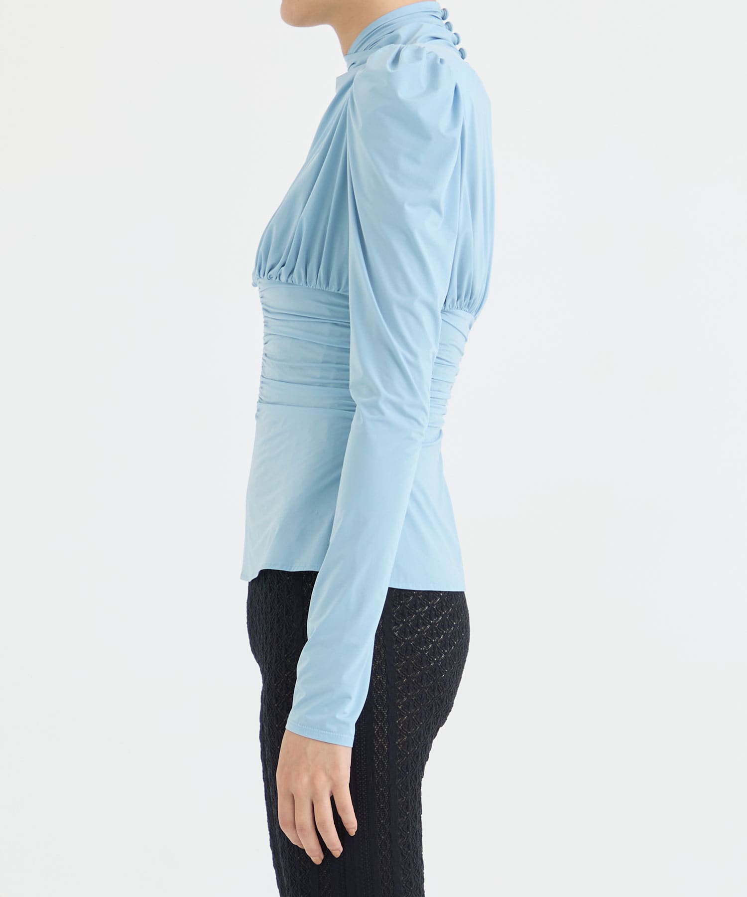 STRECH JERSEY DRAPED BLOUSE FETICO