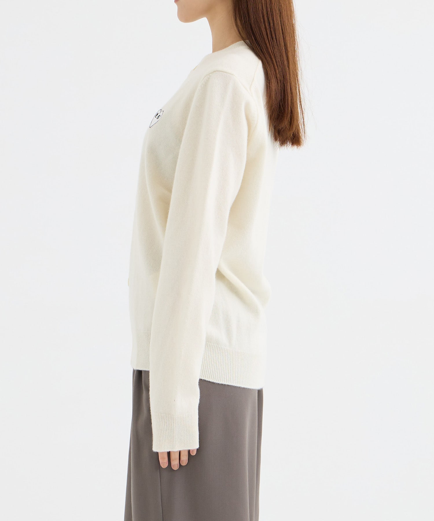 ROUND-NECK WHITE EMBLEM PLAY Comme des Garcons