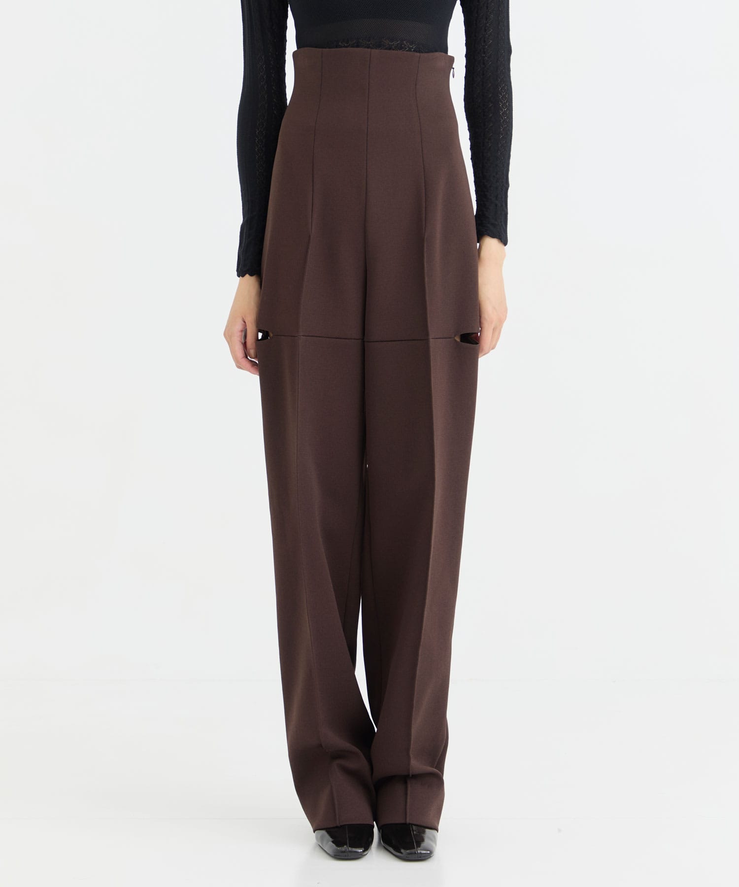 KNITTED SLIT TROUSERS FETICO