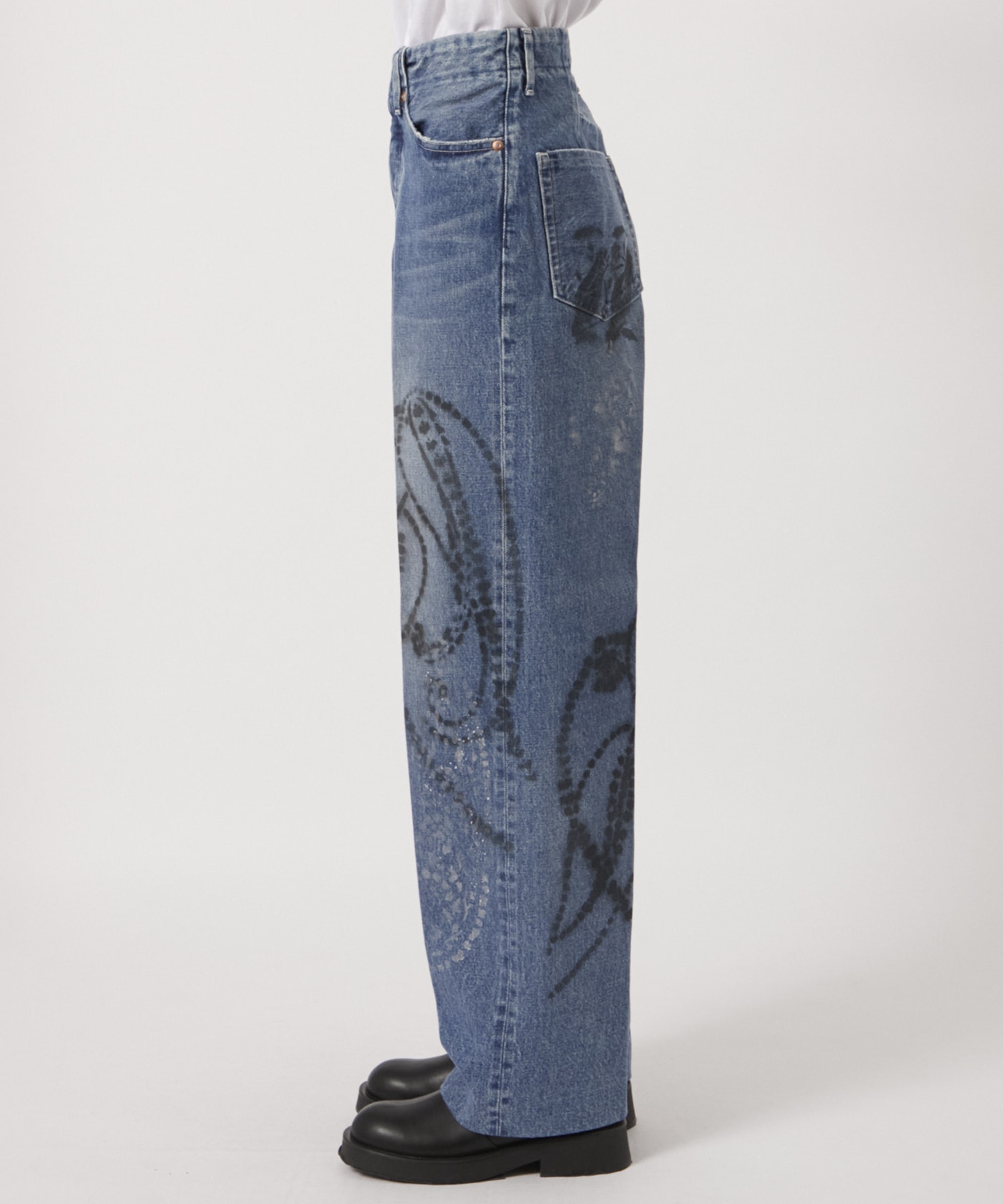 THE JEAN TROUSERS BLUE PAISLEY TANAKA