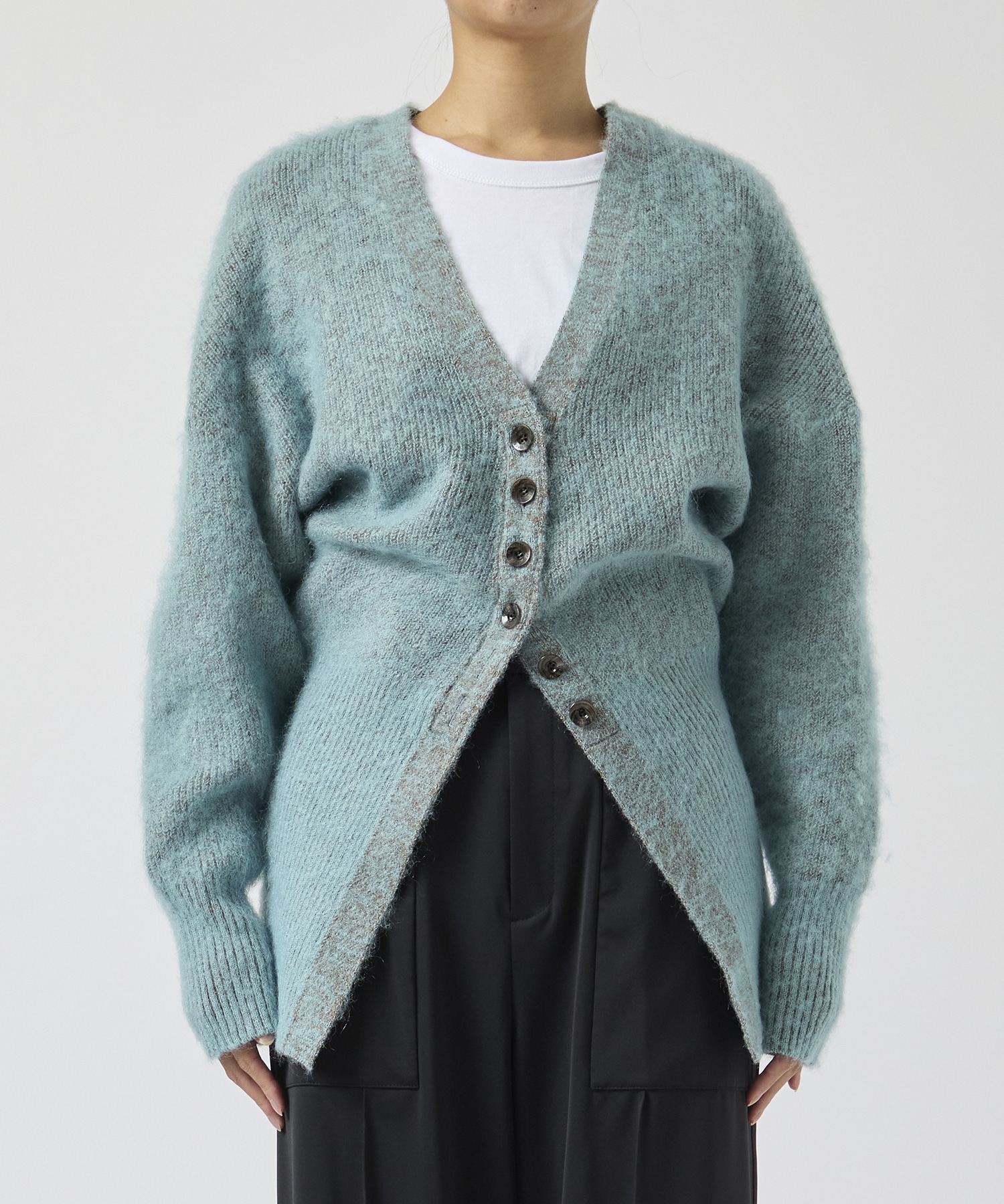 Greer mohair knit cardigan AKIRANAKA