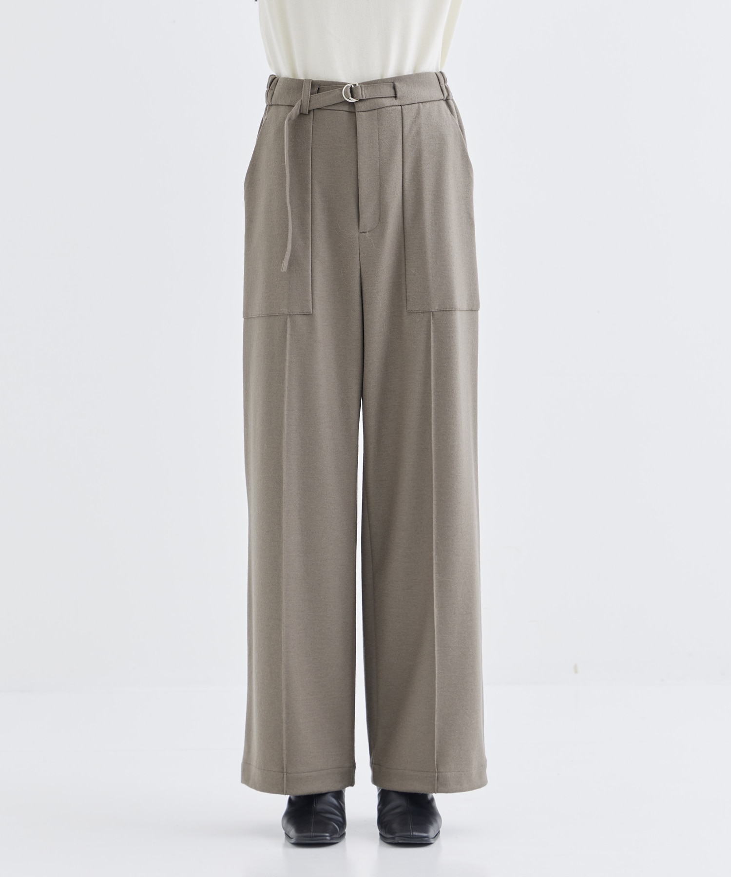 WASHABLE FLANNEL CASHMERE TOUCH JERSEY BAKER PANTS THE TOKYO