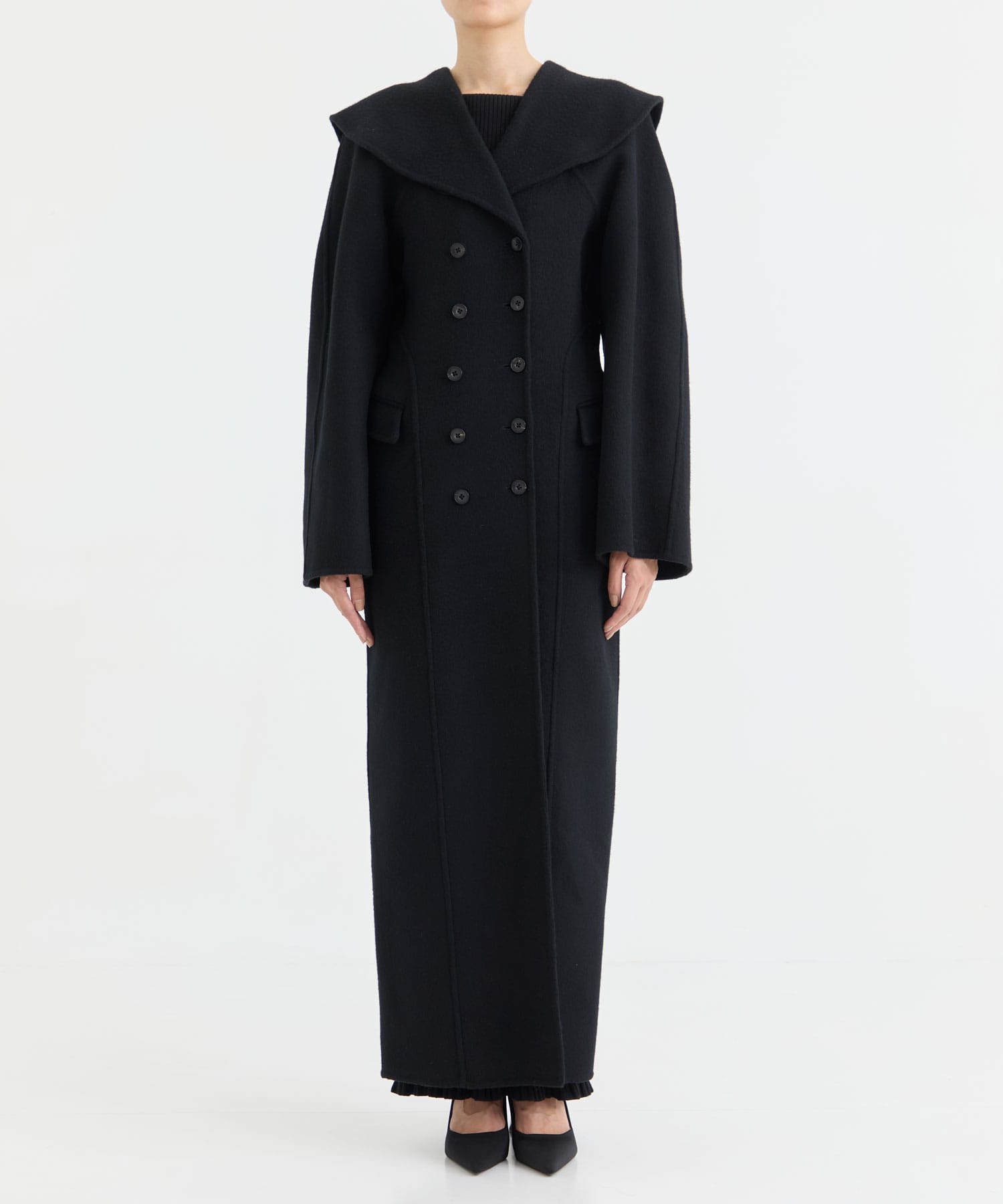 SAILOR COLLAR WOOL COAT FETICO