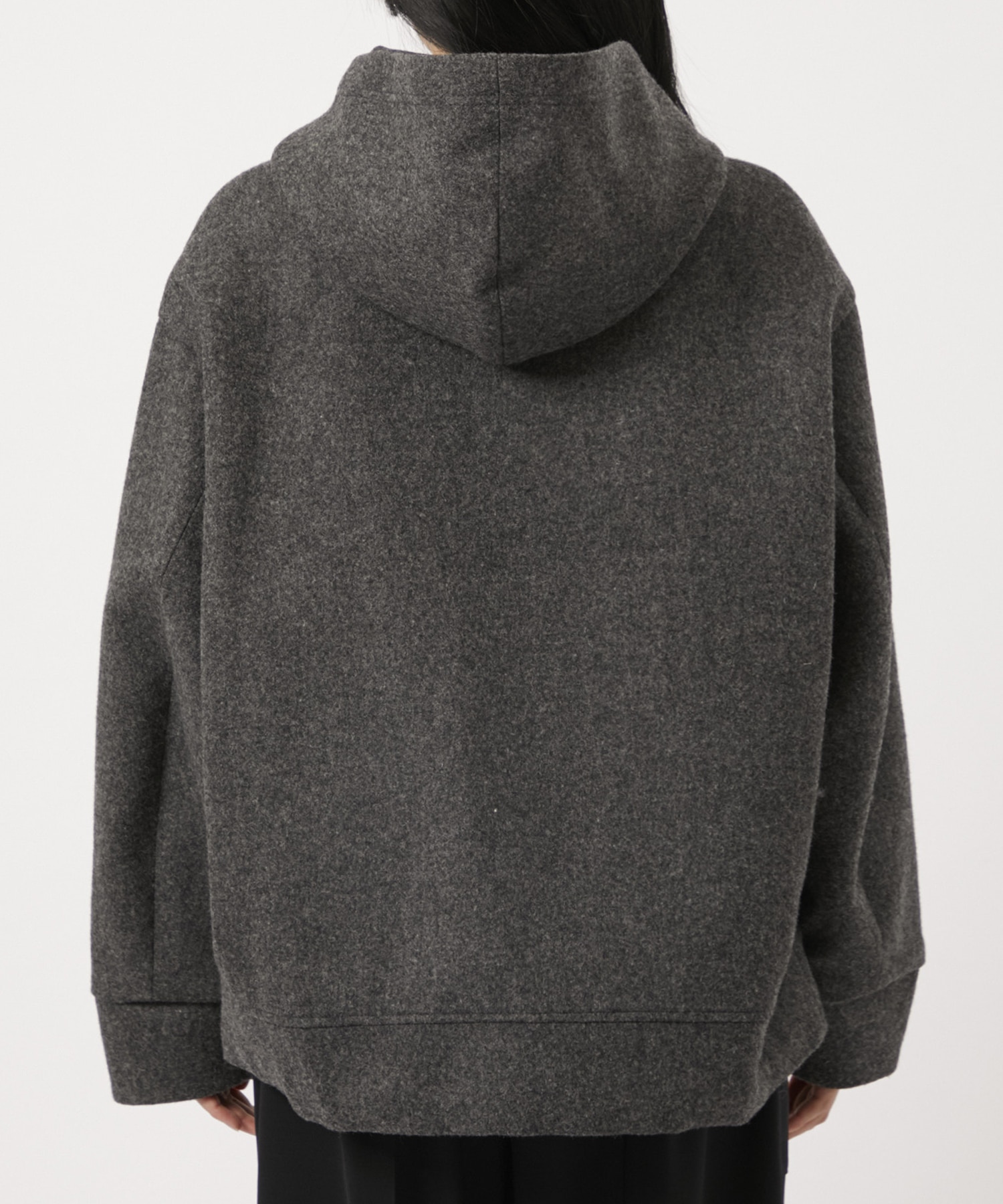 OVERSIZED HOODIE MELTON MADISONBLUE