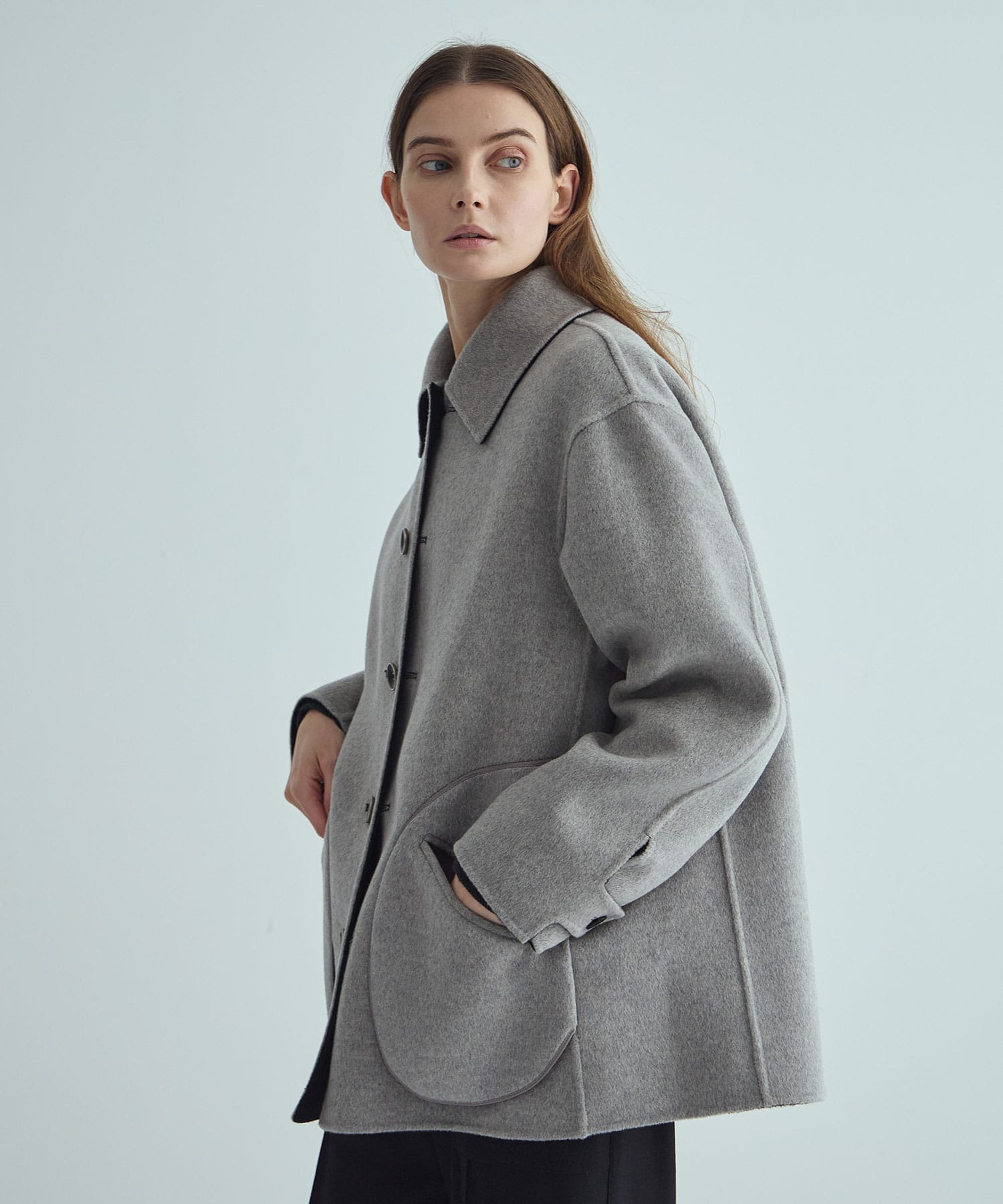 CASHMERE REVERSIBLE SHORT COAT THE TOKYO