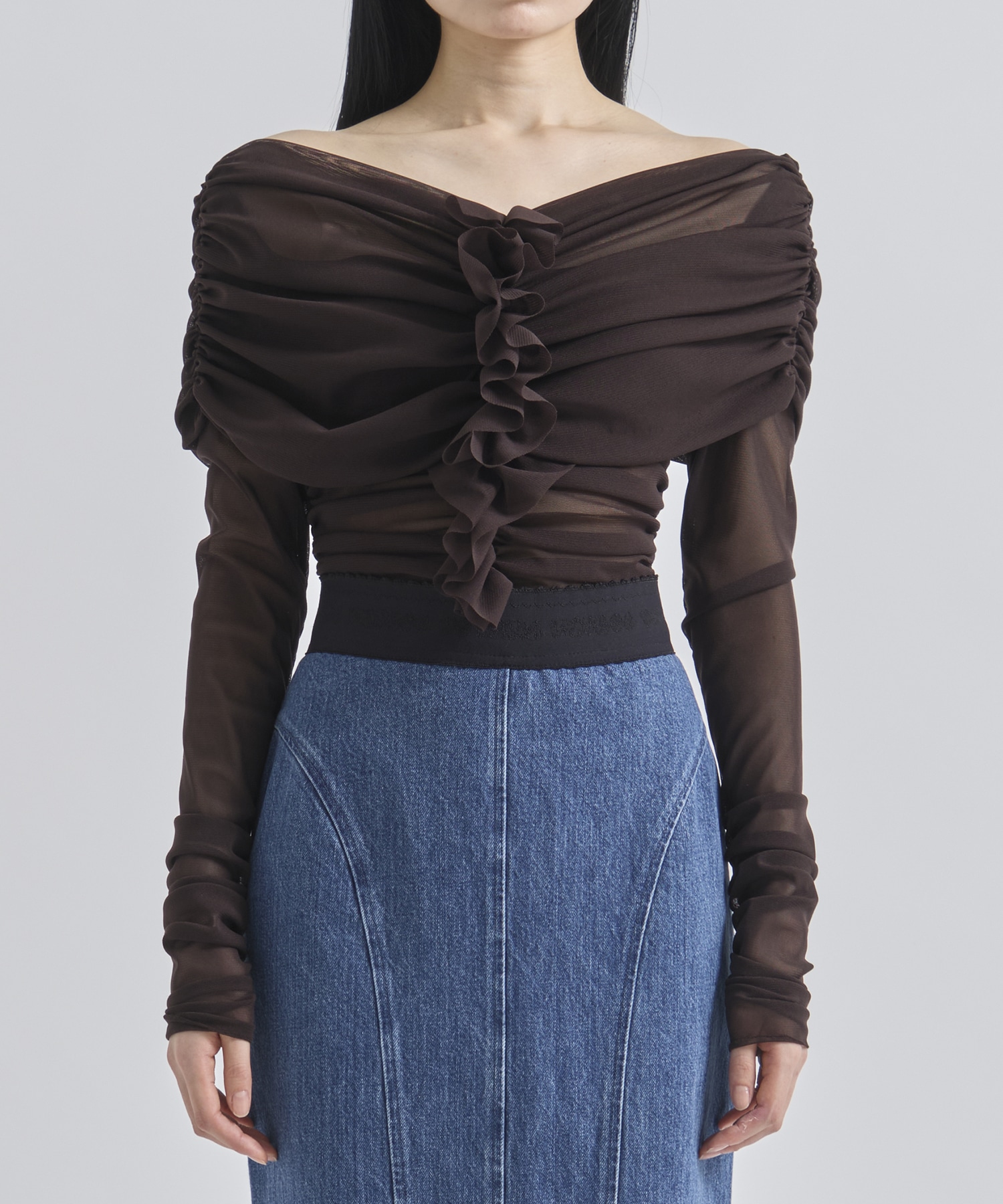 TULLE FRILLED BODYSUIT FETICO