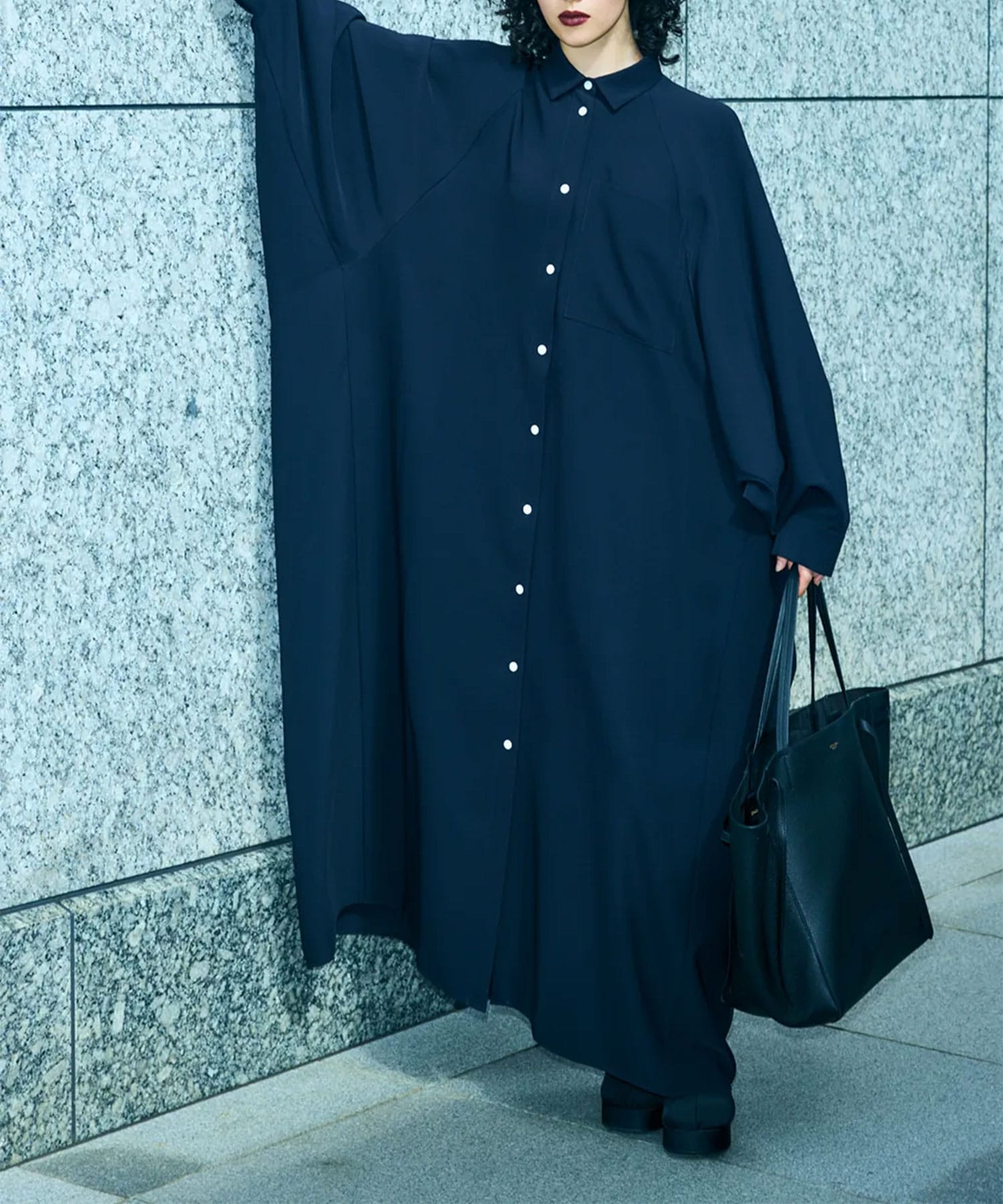 CIRCLE TUCK DRESS ENFOLD