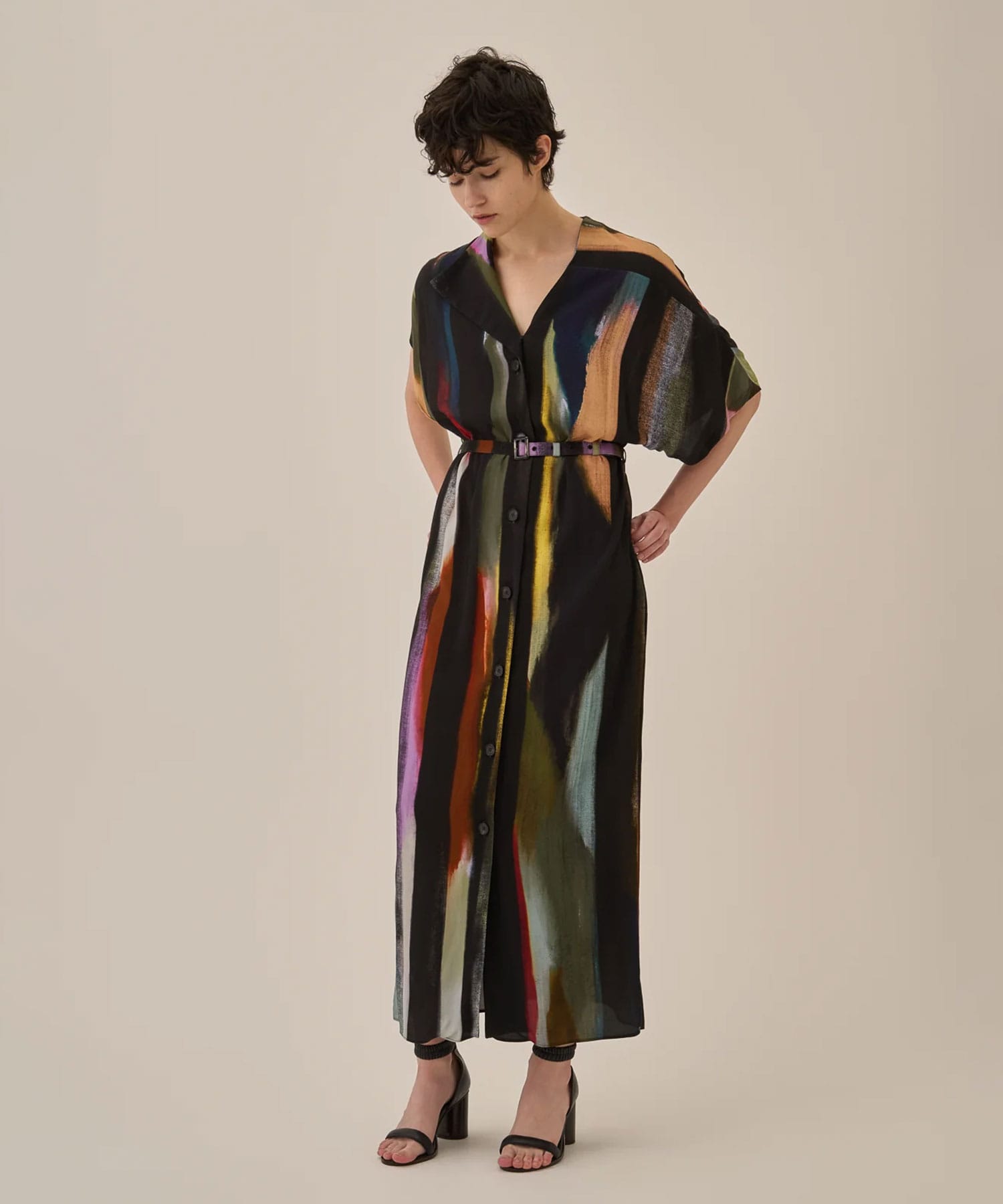 Empty stripe dress BK AKIRANAKA