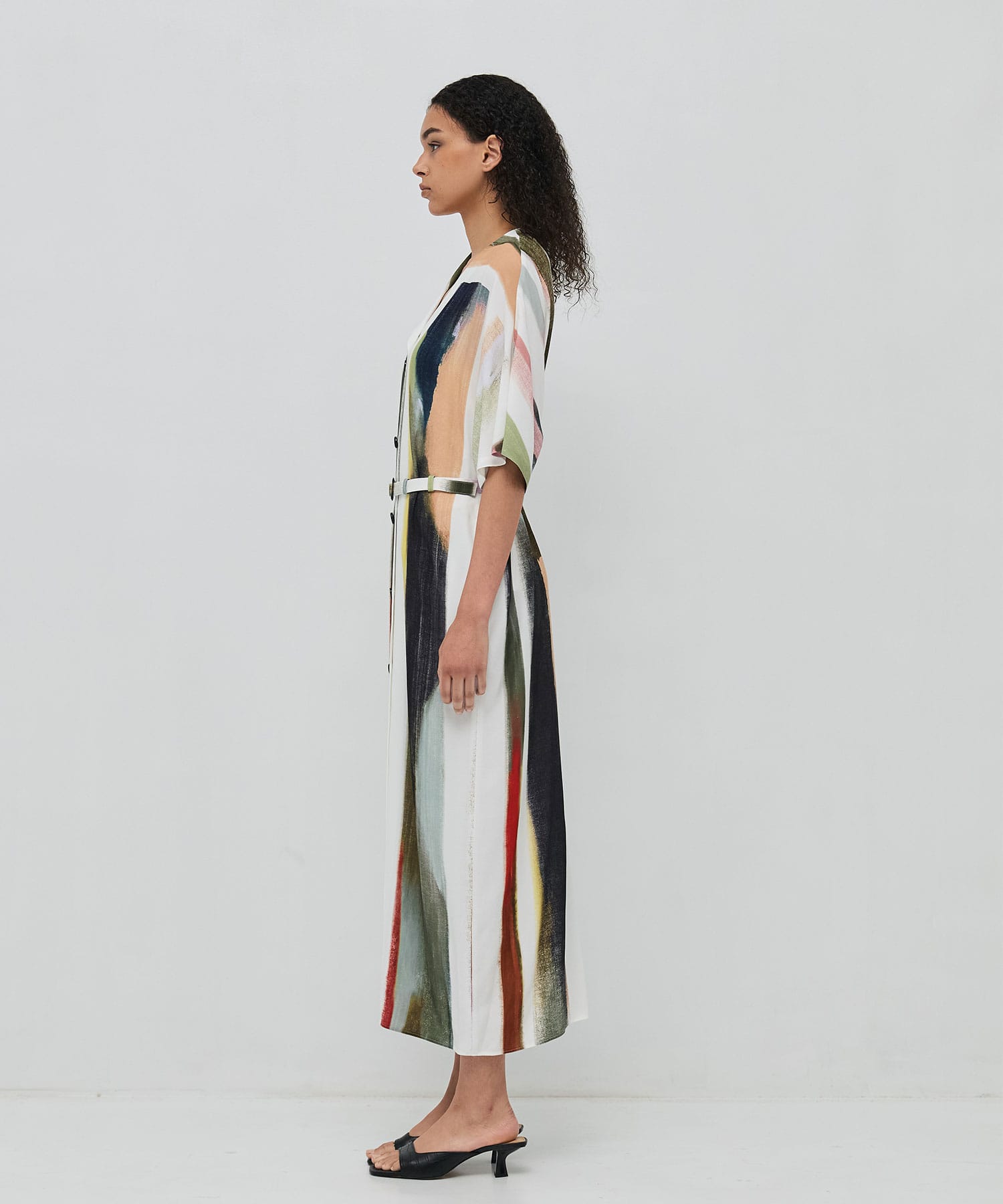 Empty stripe dress WH AKIRANAKA