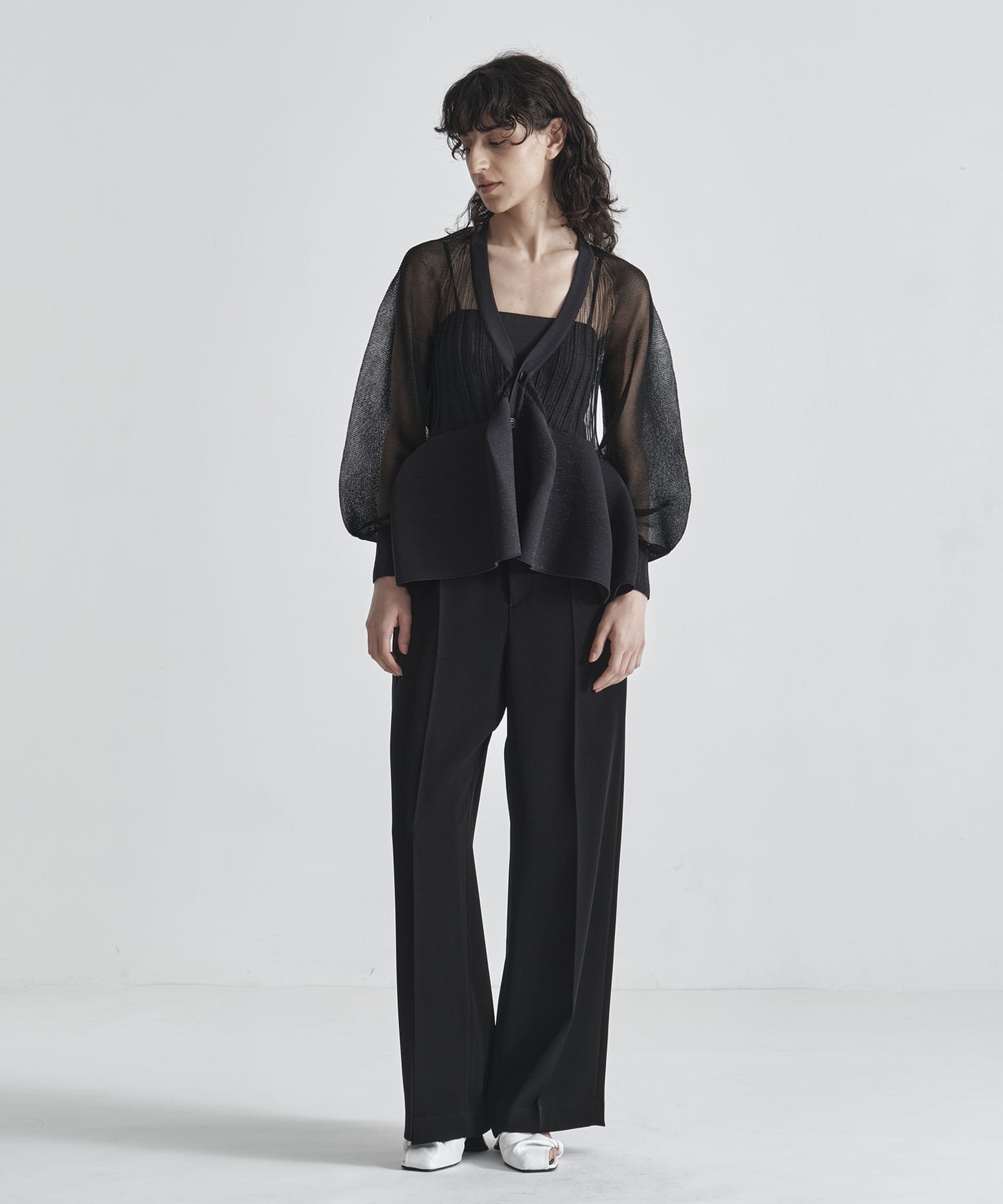 POTTERY LUCENT GLITTER PUFF SLEEVE CARDIGAN CFCL