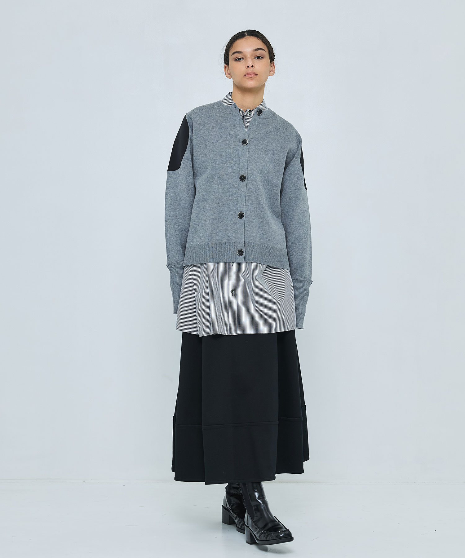 shoulder patch cardigan nagonstans