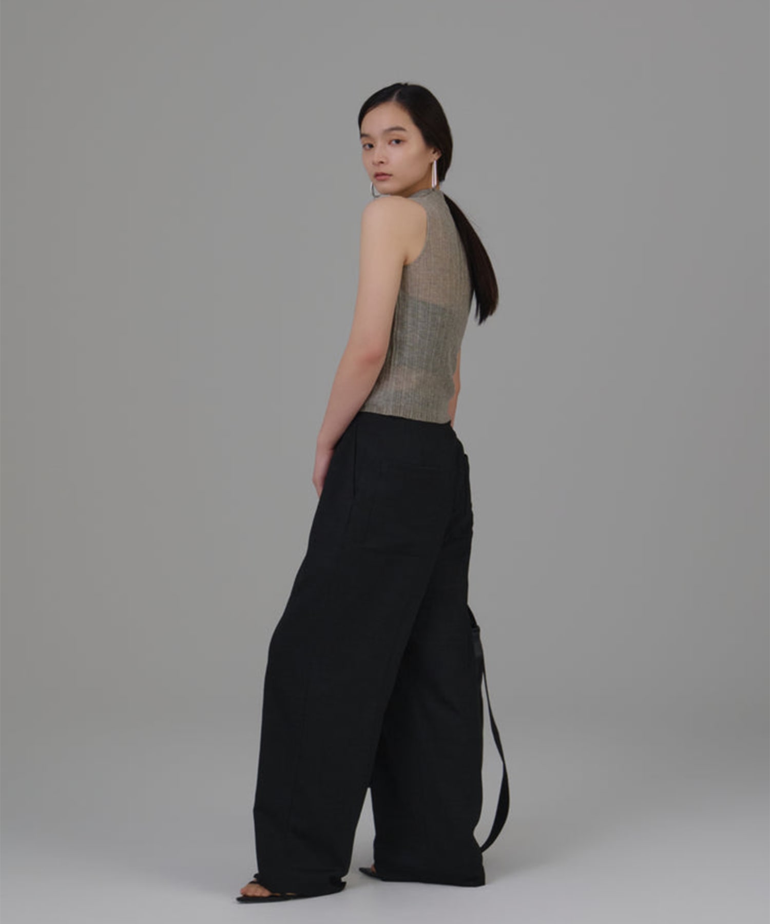 【WEB限定】medium width pants Louren