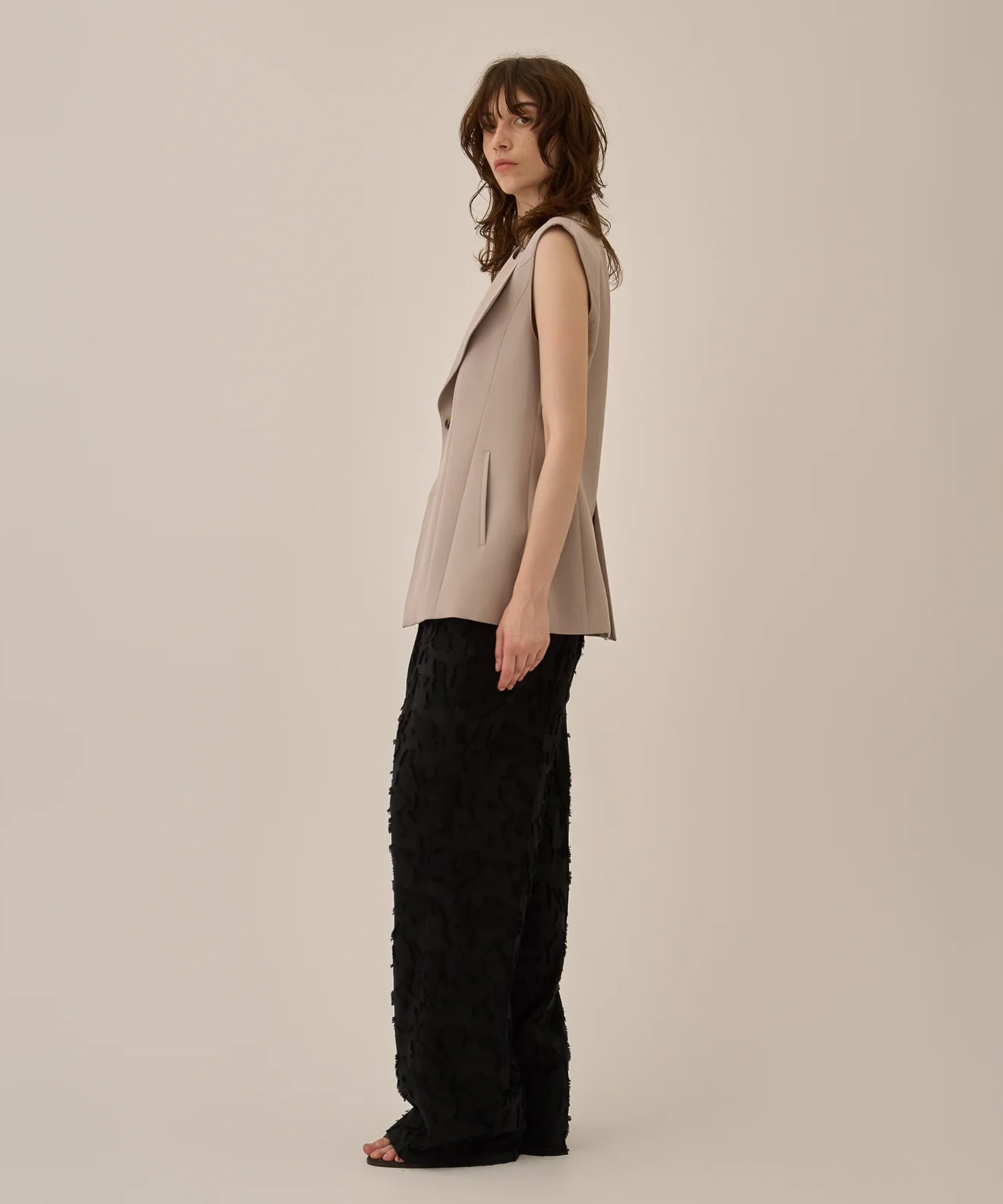 Block flower pants BK AKIRANAKA