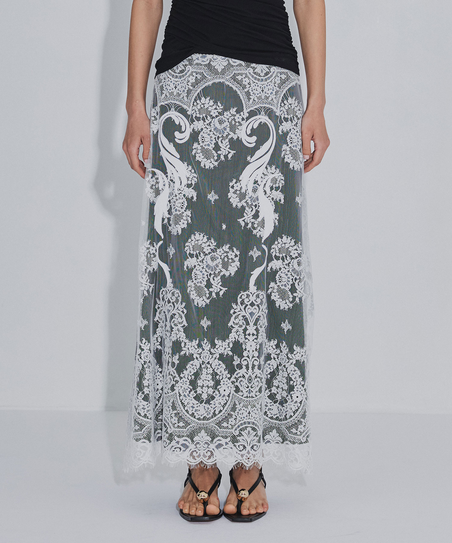 EMBROIDERED LACE SKIRT FETICO