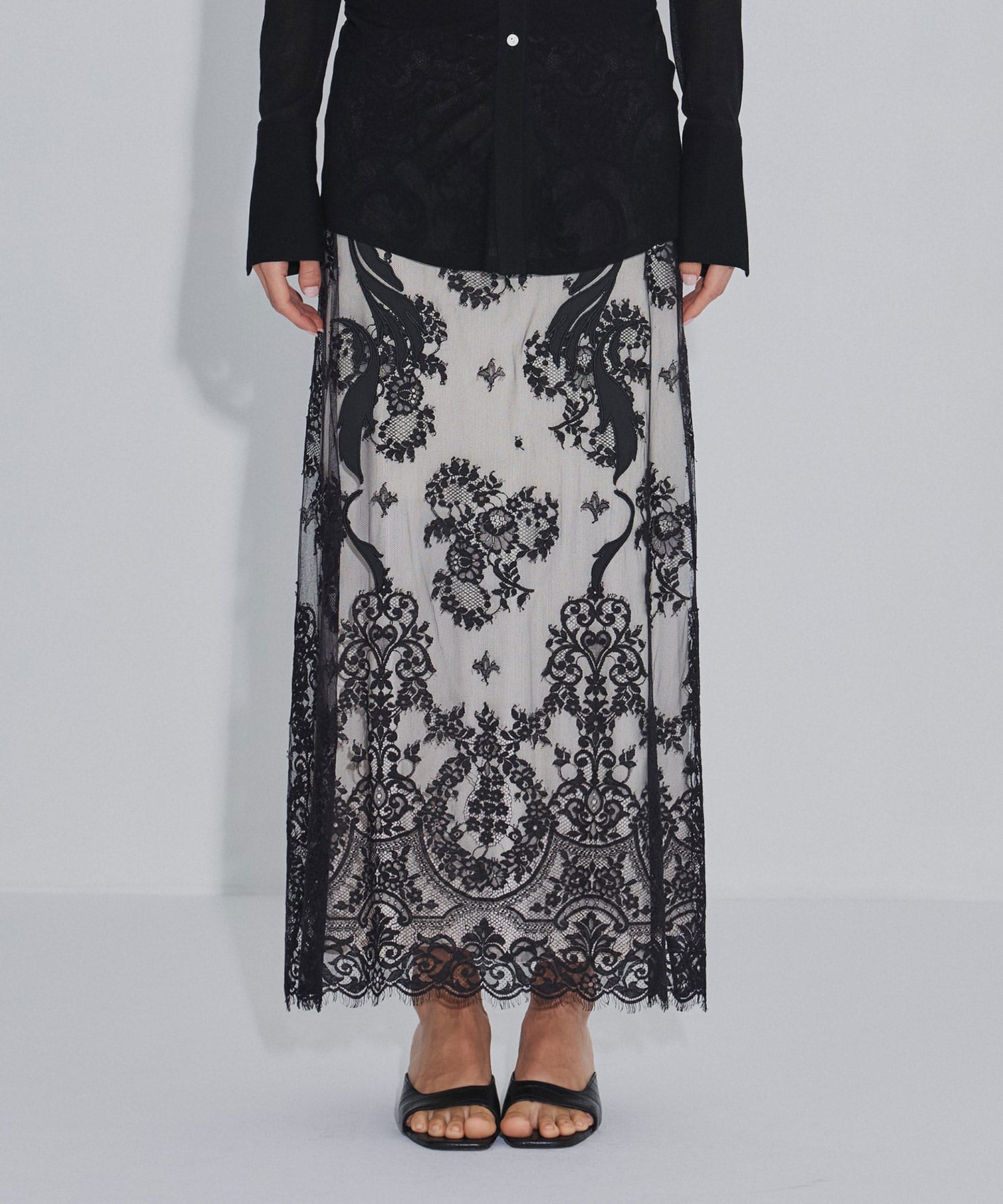 EMBROIDERED LACE SKIRT FETICO