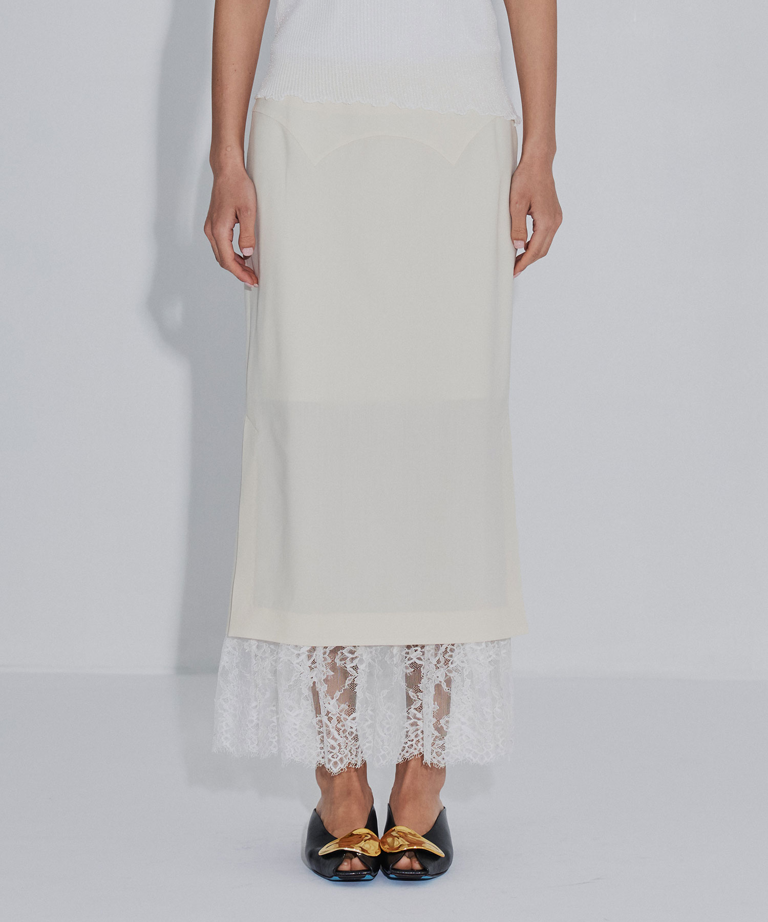 PLEATED PANELED SKIRT FETICO