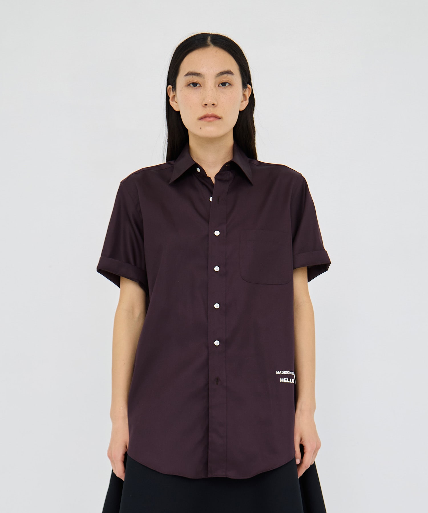 TRANE H/S SHIRT SATIN MADISONBLUE