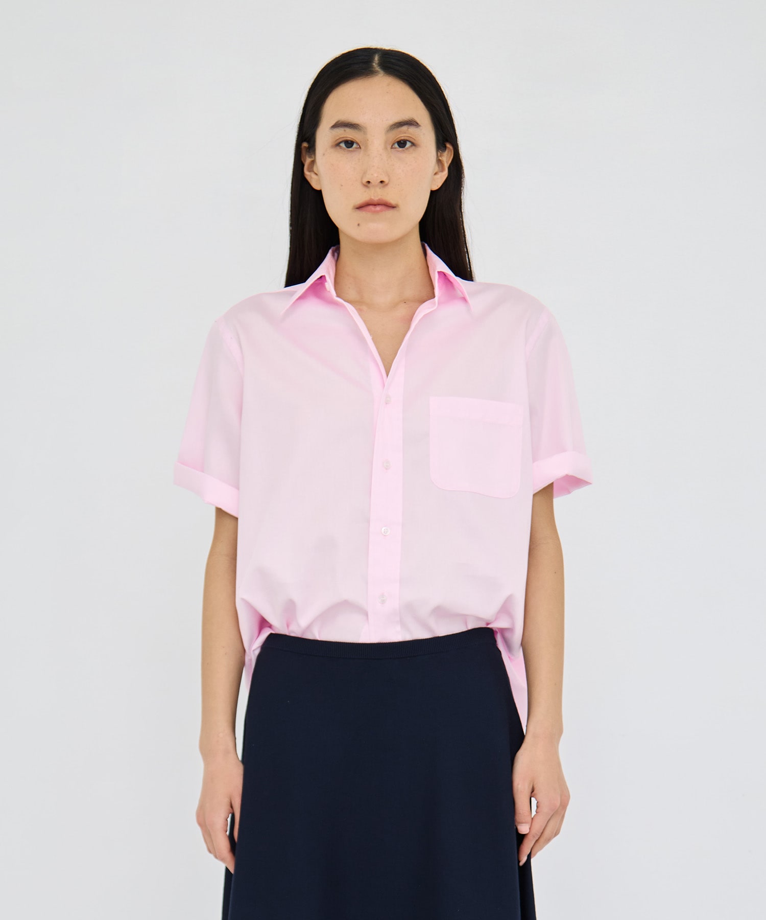 TRANE H/S SHIRT SATIN MADISONBLUE