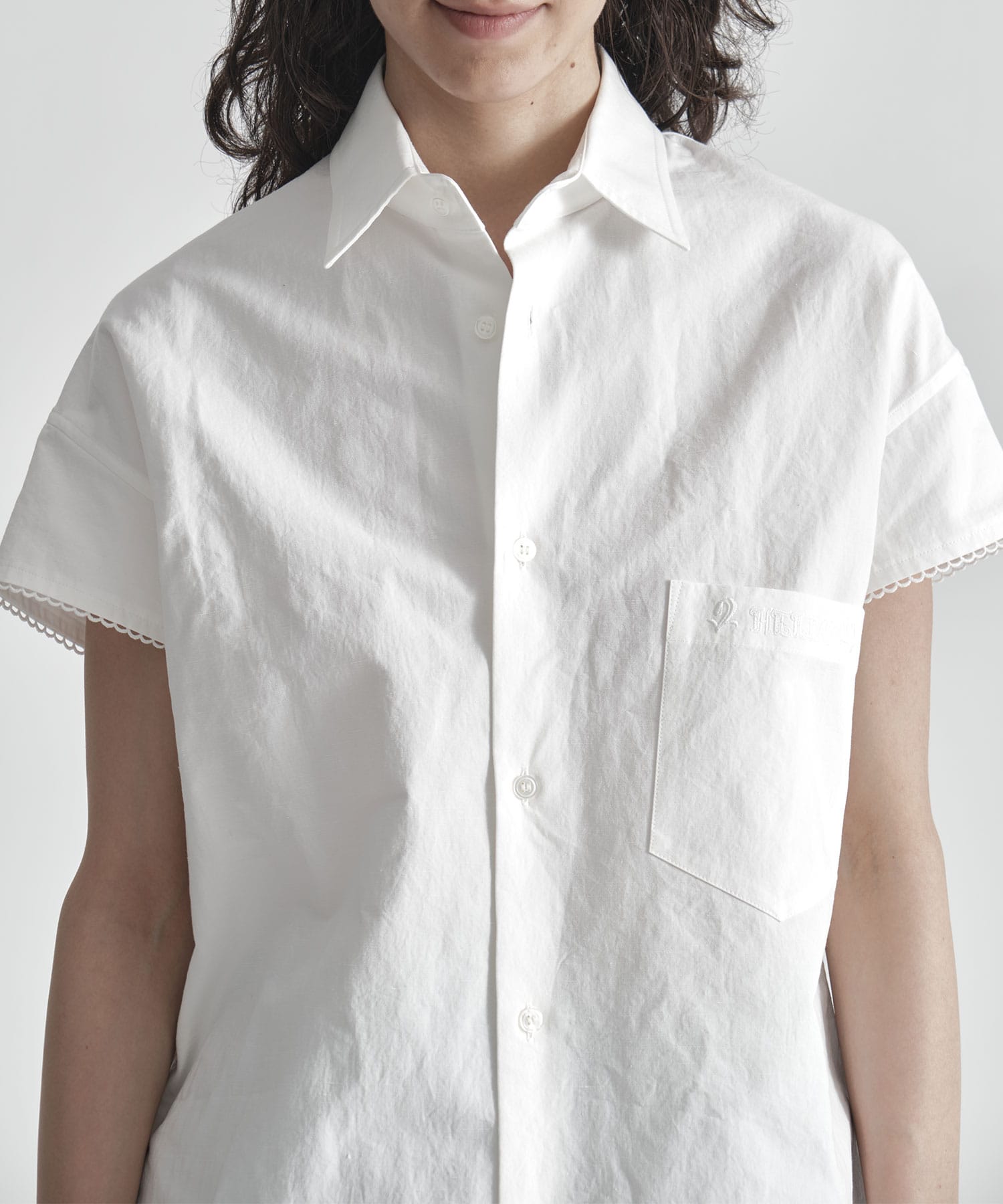 J.BRADLEY NARROW H/S SH EMBROIDERY C/LI MADISONBLUE