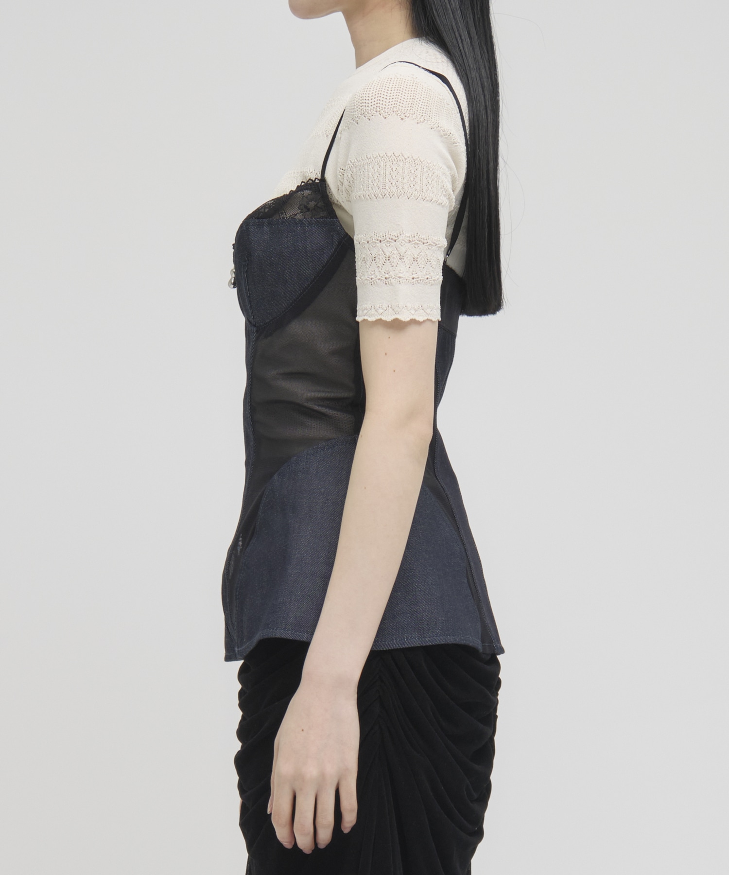 ORGANIC COTTON DENIM BUSTIER FETICO