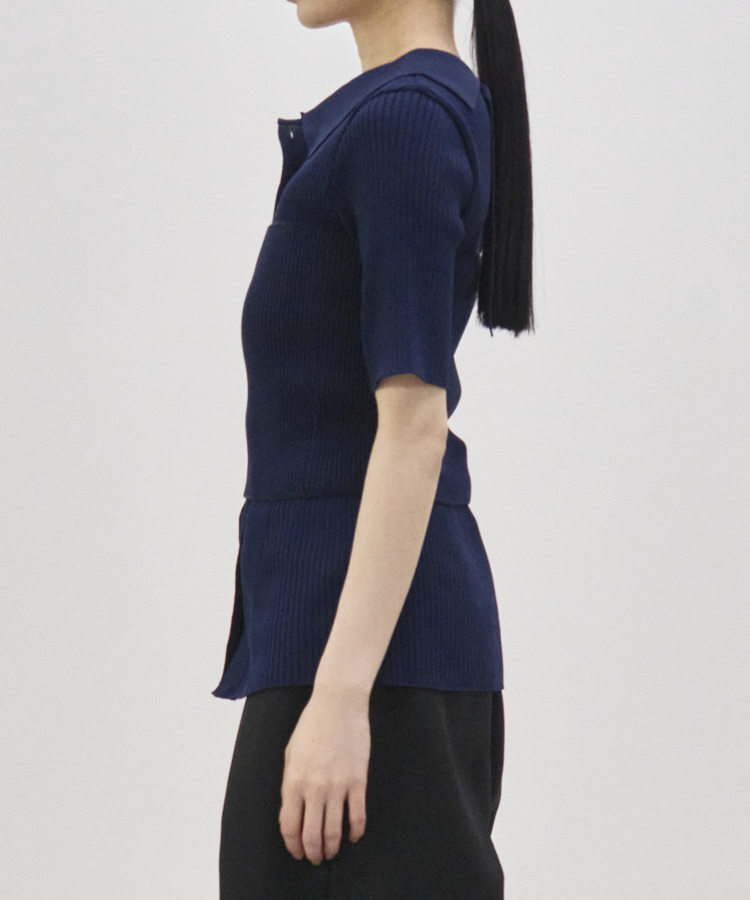 Bustier Combi  Harf Sleeve Knit Tops RITAN