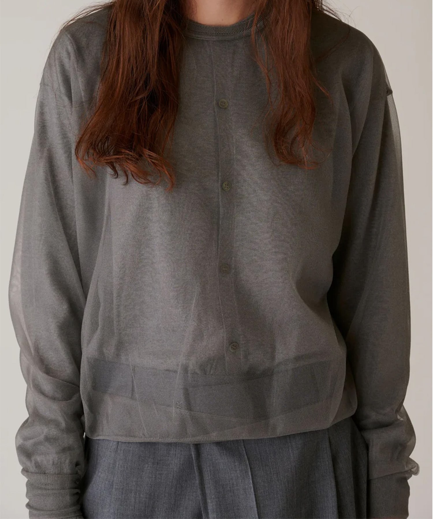 Sheer Pull Over Knit INSCRIRE